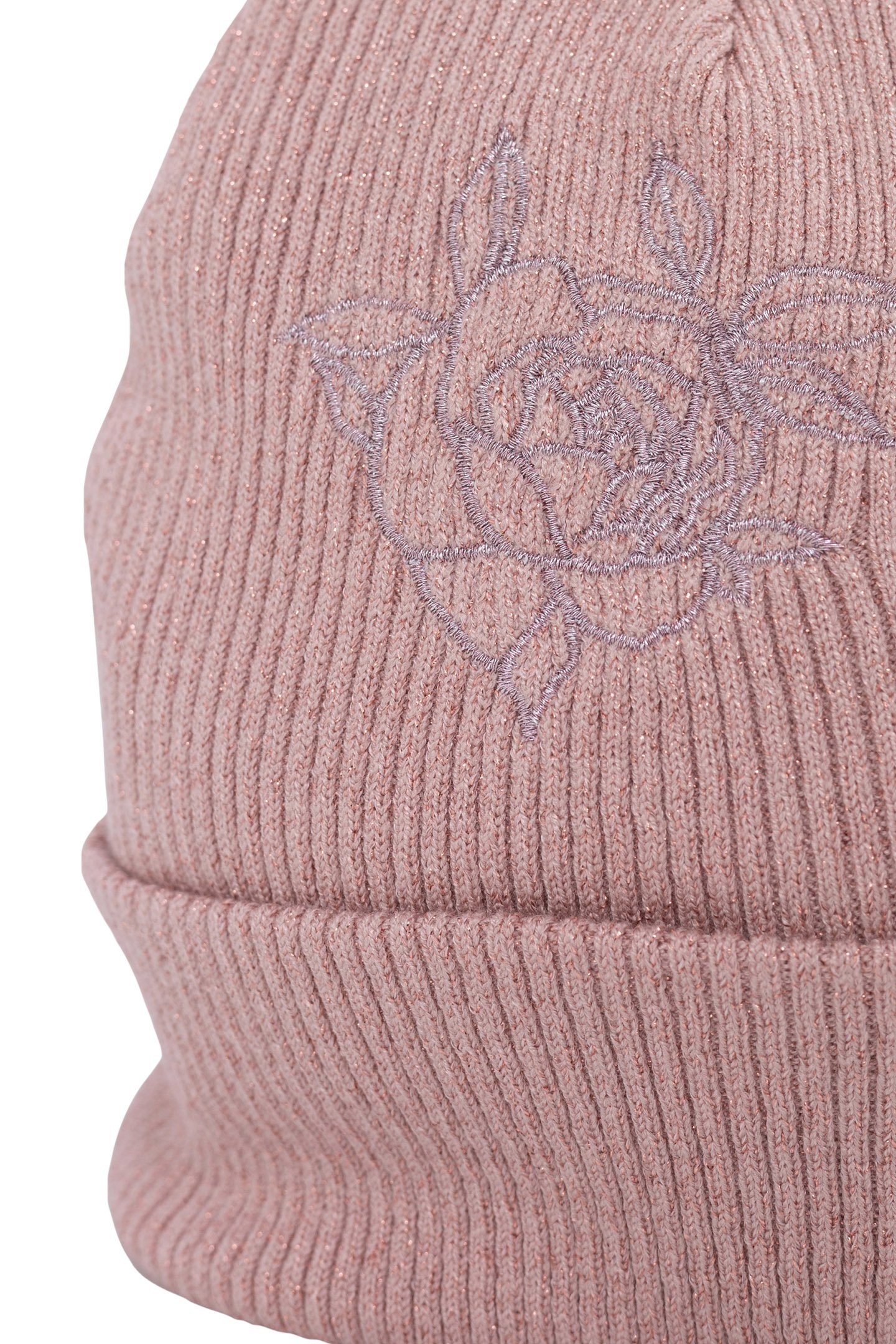 GIRL'S RECYCLED PINK SEQUINED KNIT HAT 2