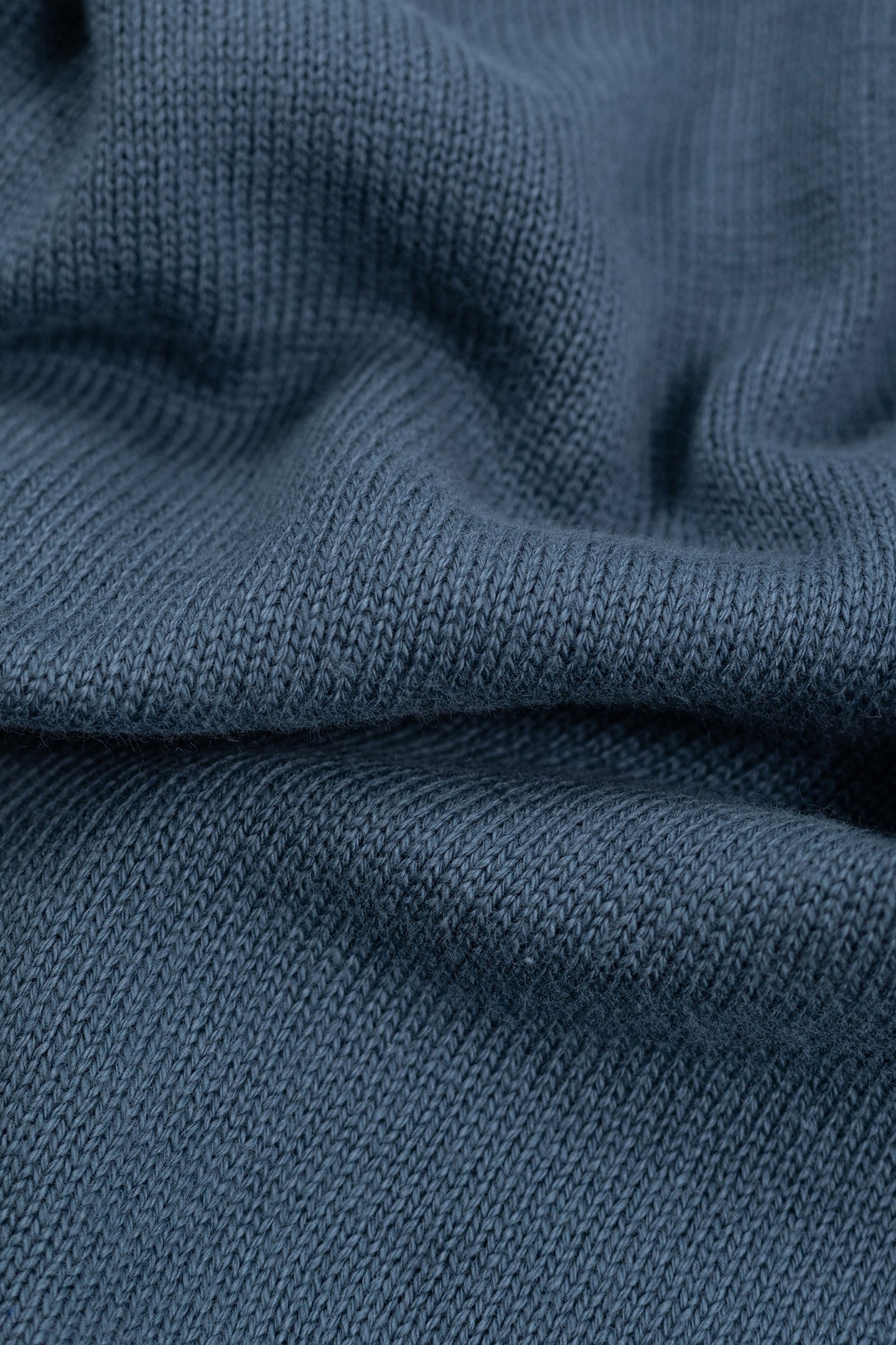 BOY'S BLUE KNITTED HOODIE WITH EMBROIDERED MESSAGE 6