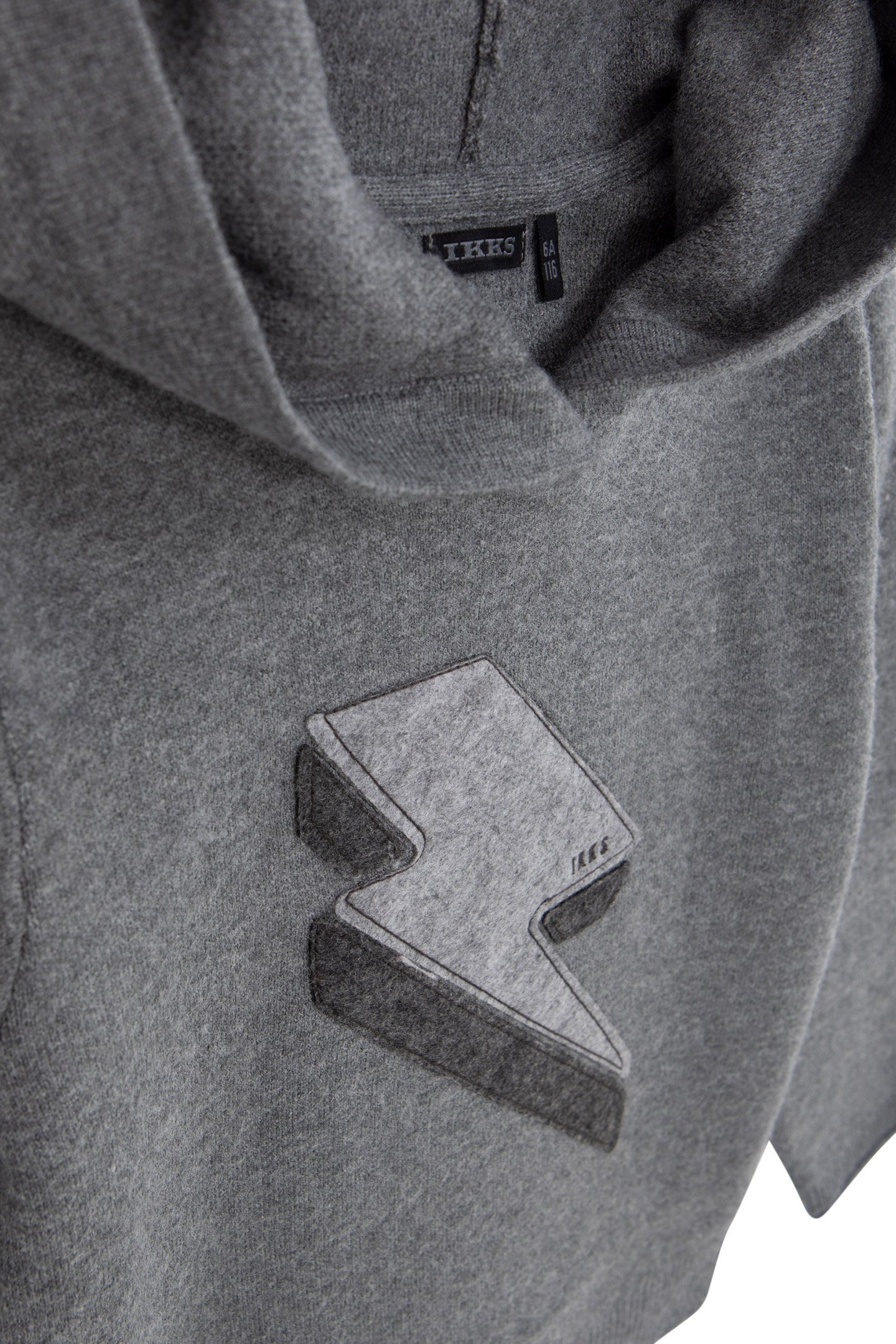 BOY’S GREY KNIT HOODIE WITH XL LIGHTNING BADGE 5
