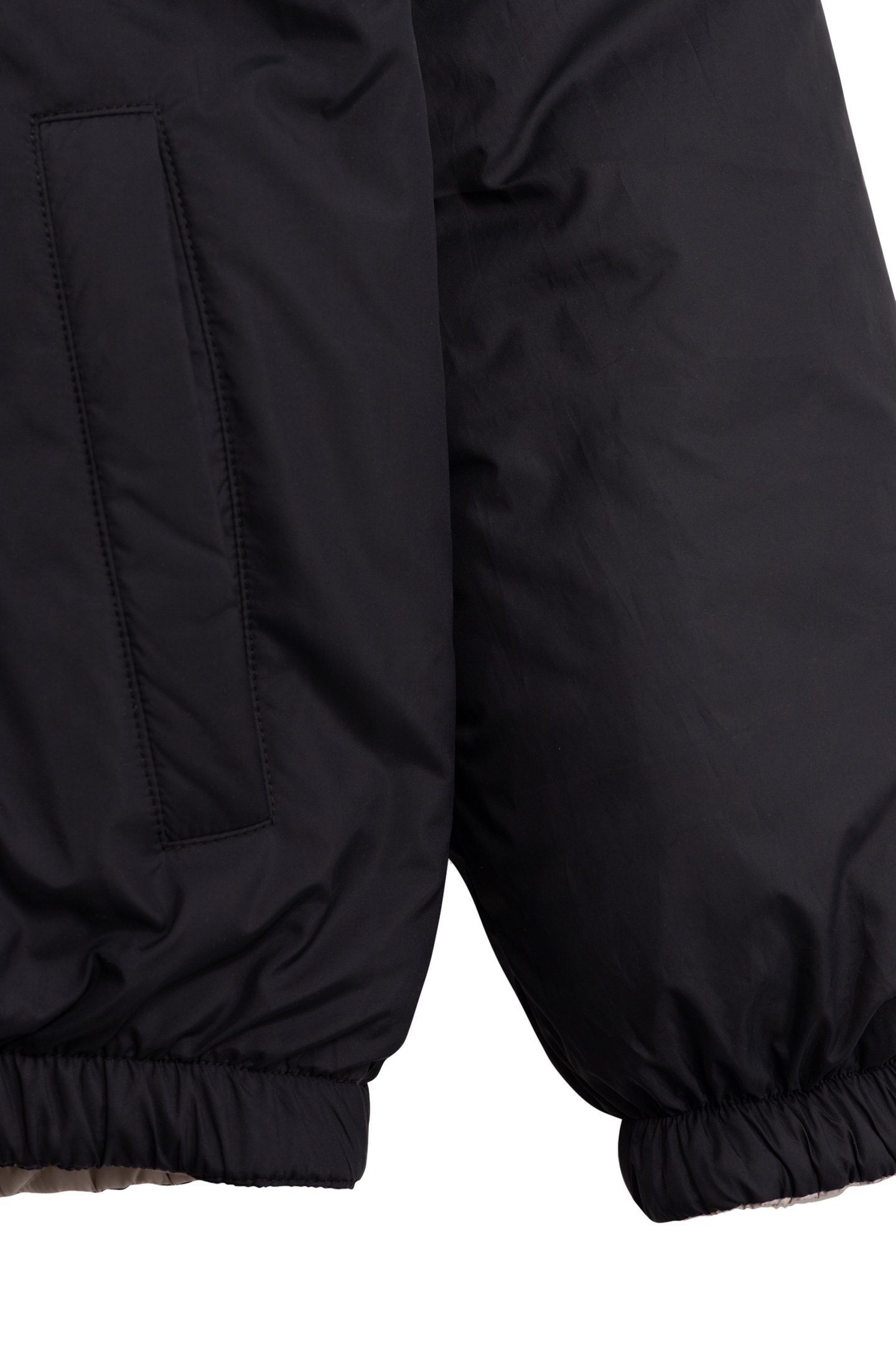 BEIGE AND BLACK QUILTED REVERSIBLE DOWN JACKET FOR BOYS 6