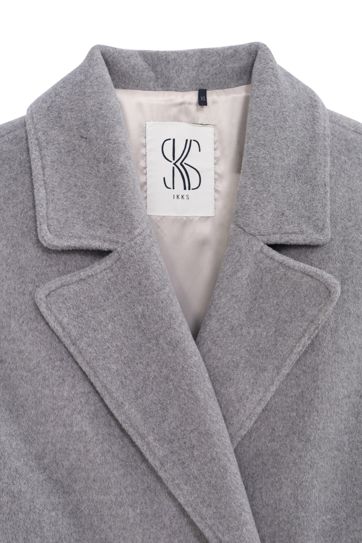 GIRL'S LONG GREY WOOL COAT 3