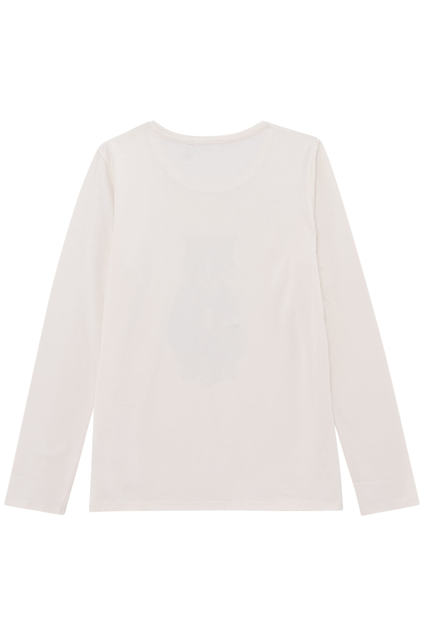 GIRL'S ECRU ORGANIC COTTON T-SHIRT WITH CAT PRINT 2