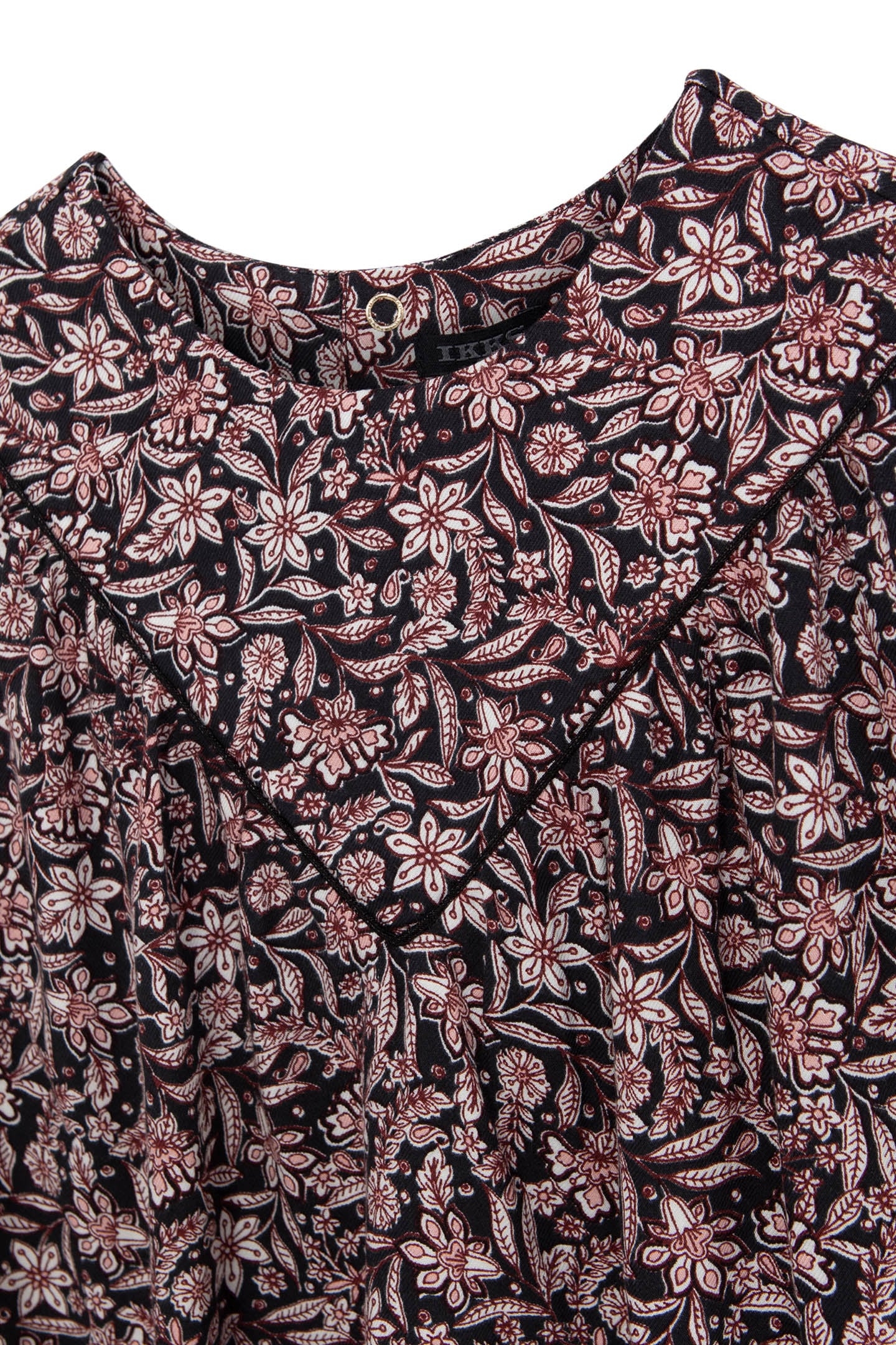 GIRL'S BLACK FLORAL PRINT BLOUSE 3