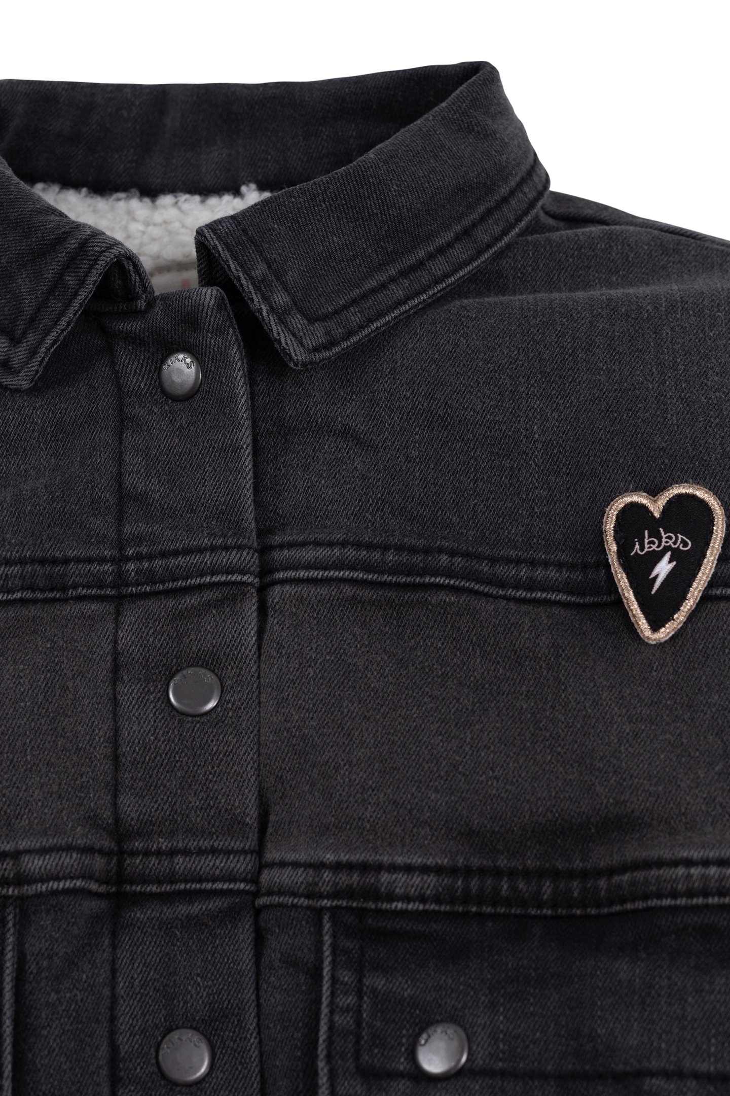 GIRL'S GREY FADED DENIM JACKET WITH LINING 3