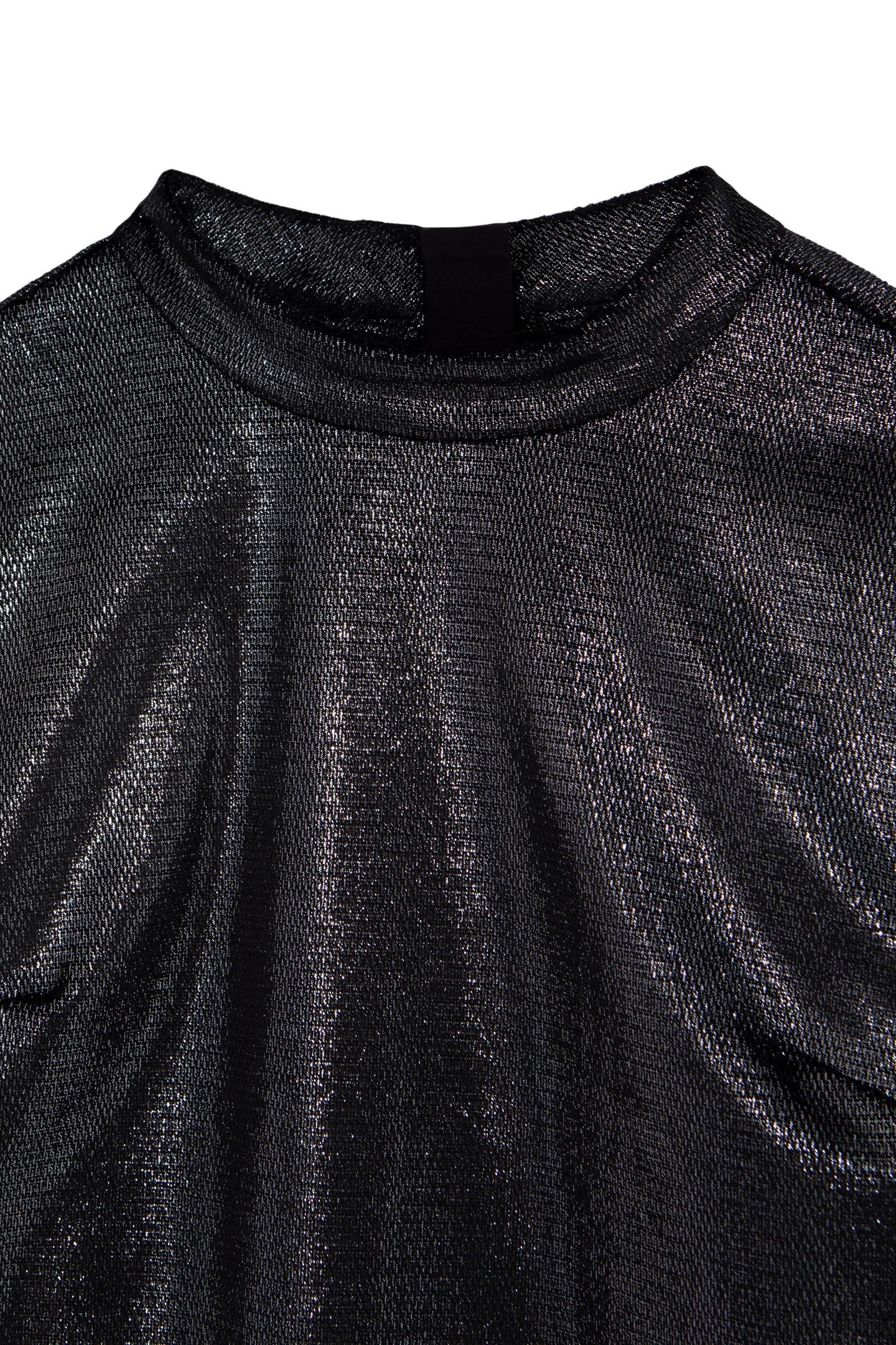 BLACK SEQUINED VELVET DRESS WITH HIGH COLLAR FOR GIRLS 3