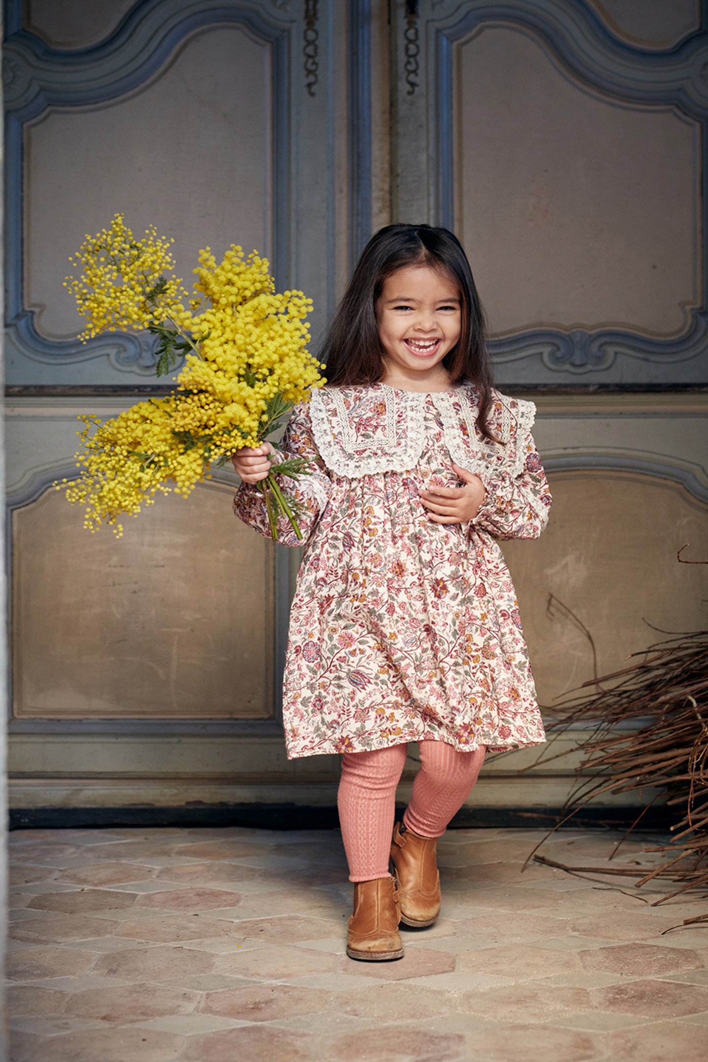 DRESS ARINOLA CREAM SAVAGE GARDEN 1