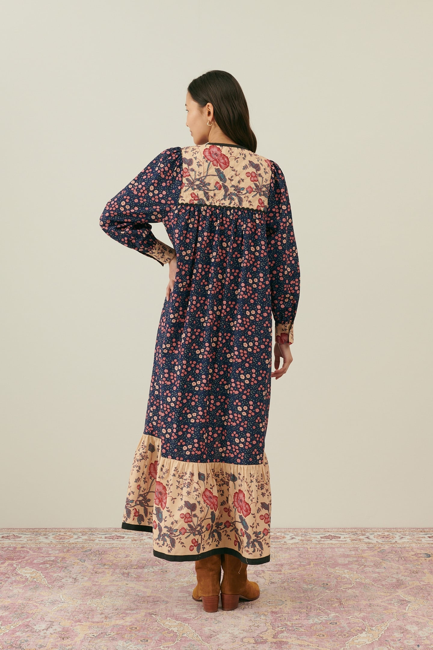 DRESS GYPSIANE MIDSTARGAR-CREAM POP 2