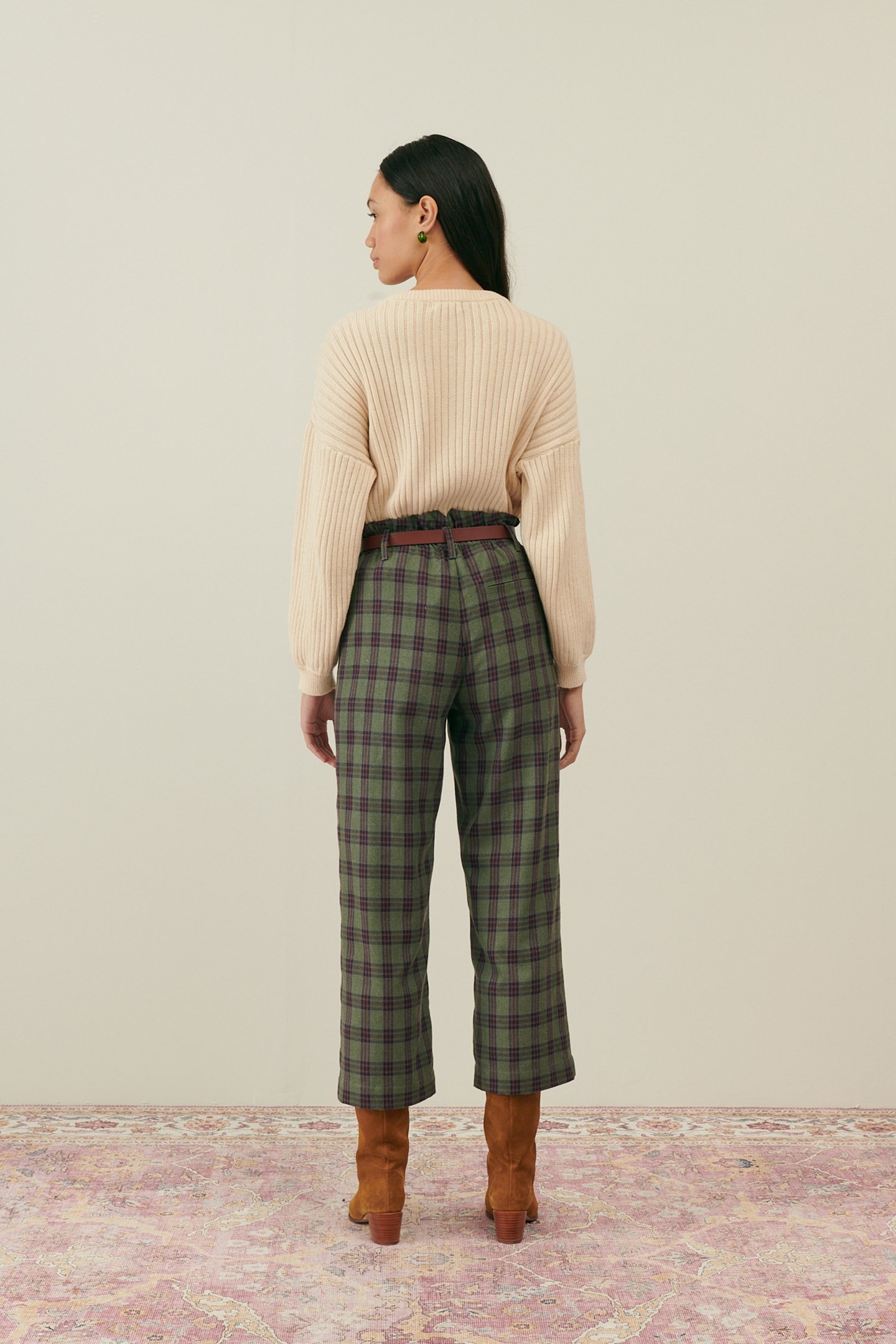 PANTS ABUELA GREEN TARTAN 2