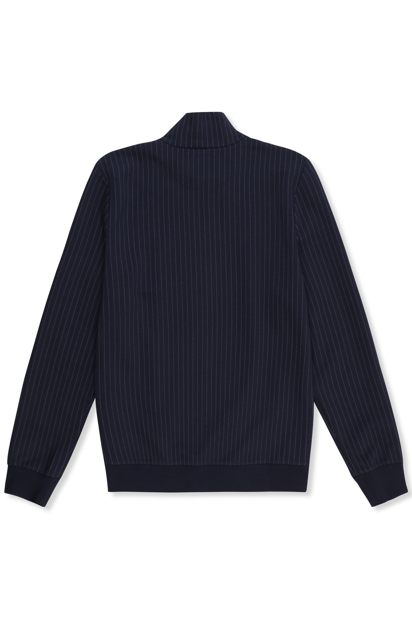 BRERA REGULAR PINSTRIPED TRACK JACKET BLACK IRIS / EGRET STR 5