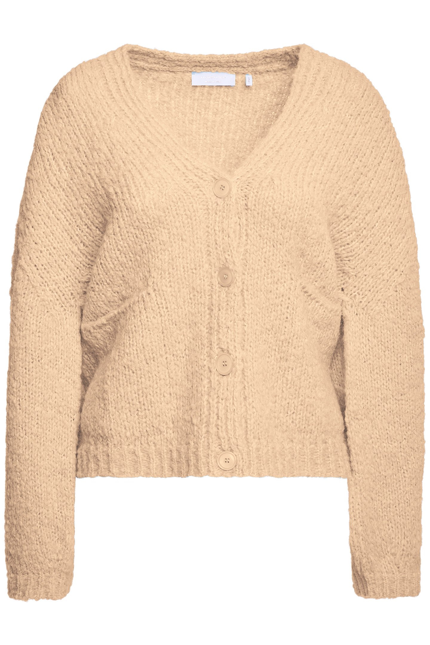 V-NECK CARDIGAN CAFFEE LATTE 3