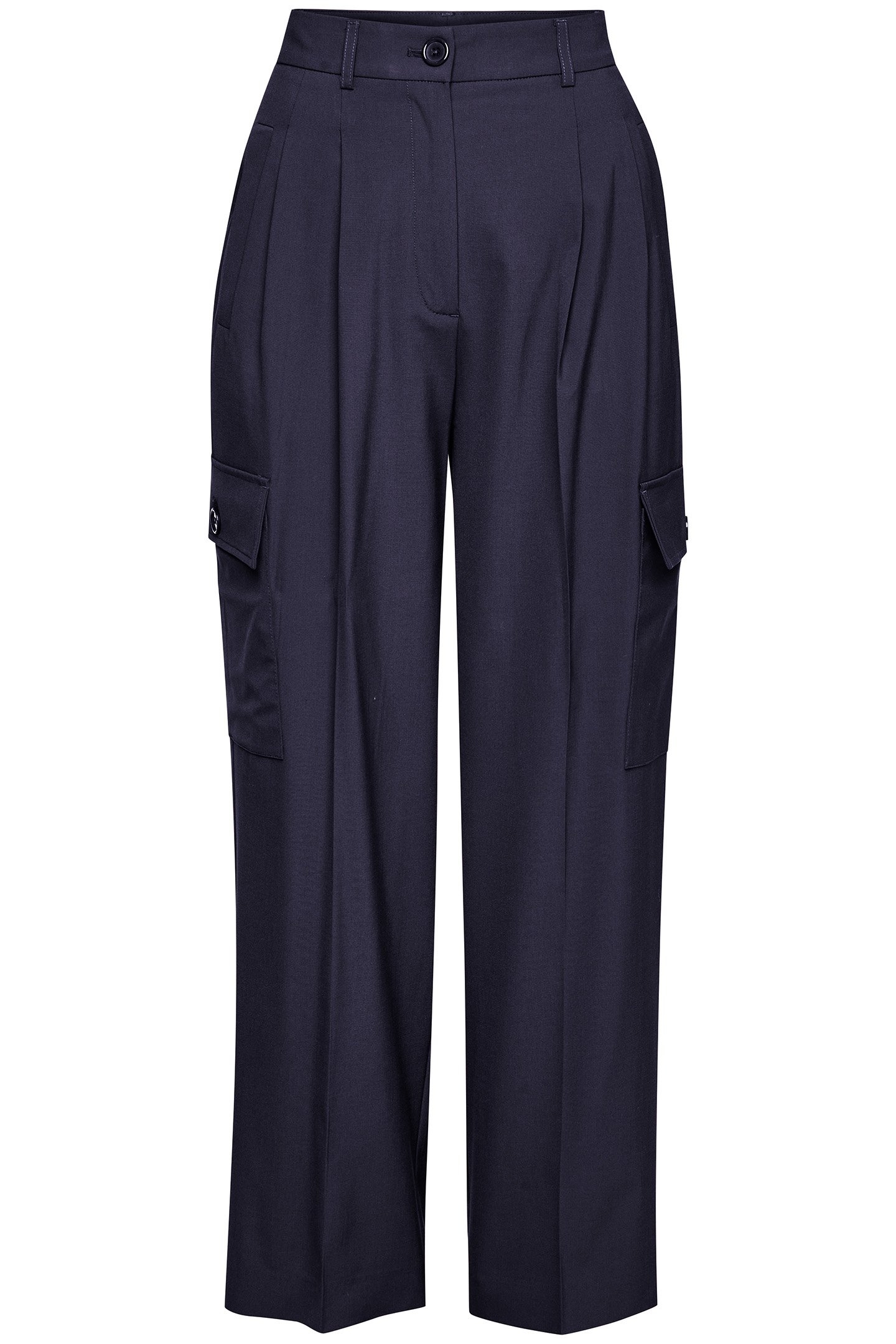 CARGO PANTS WITH PLEAT MIDNIGHT BLUE 3
