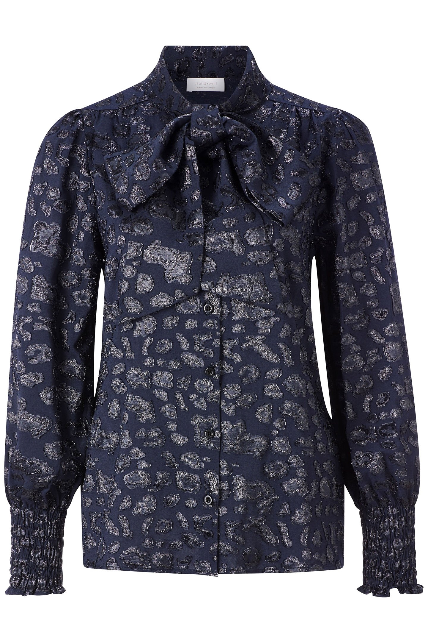 BLOUSE WITH BOW MIDNIGHT BLUE 4