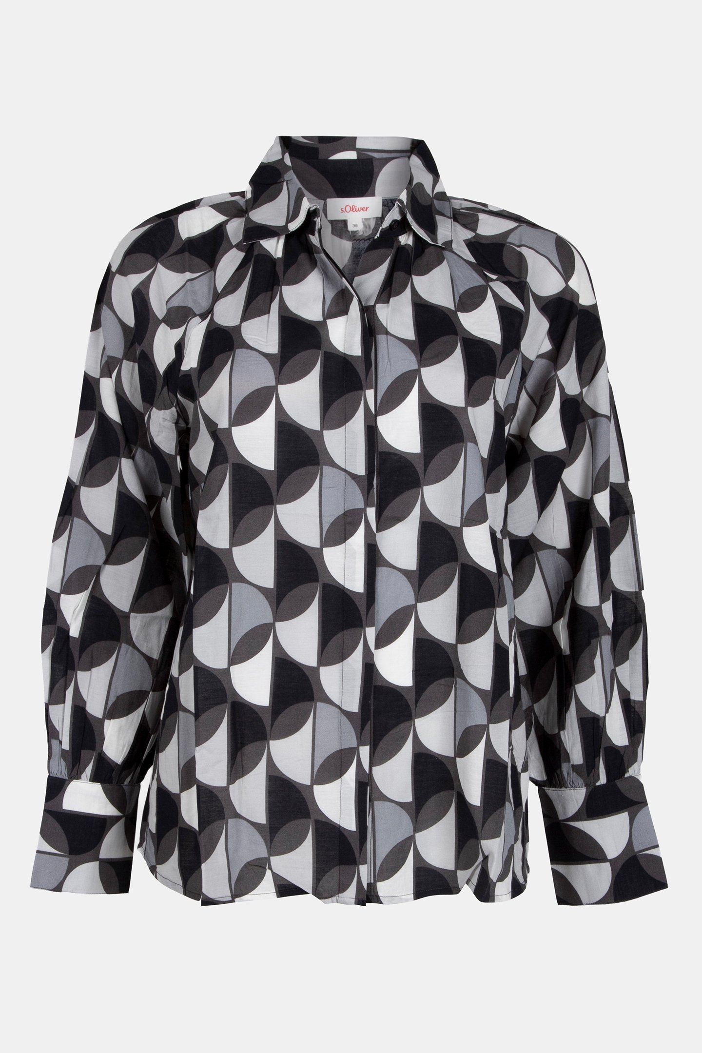 S.OLIVER BLOUSE GREY/BLACK 3