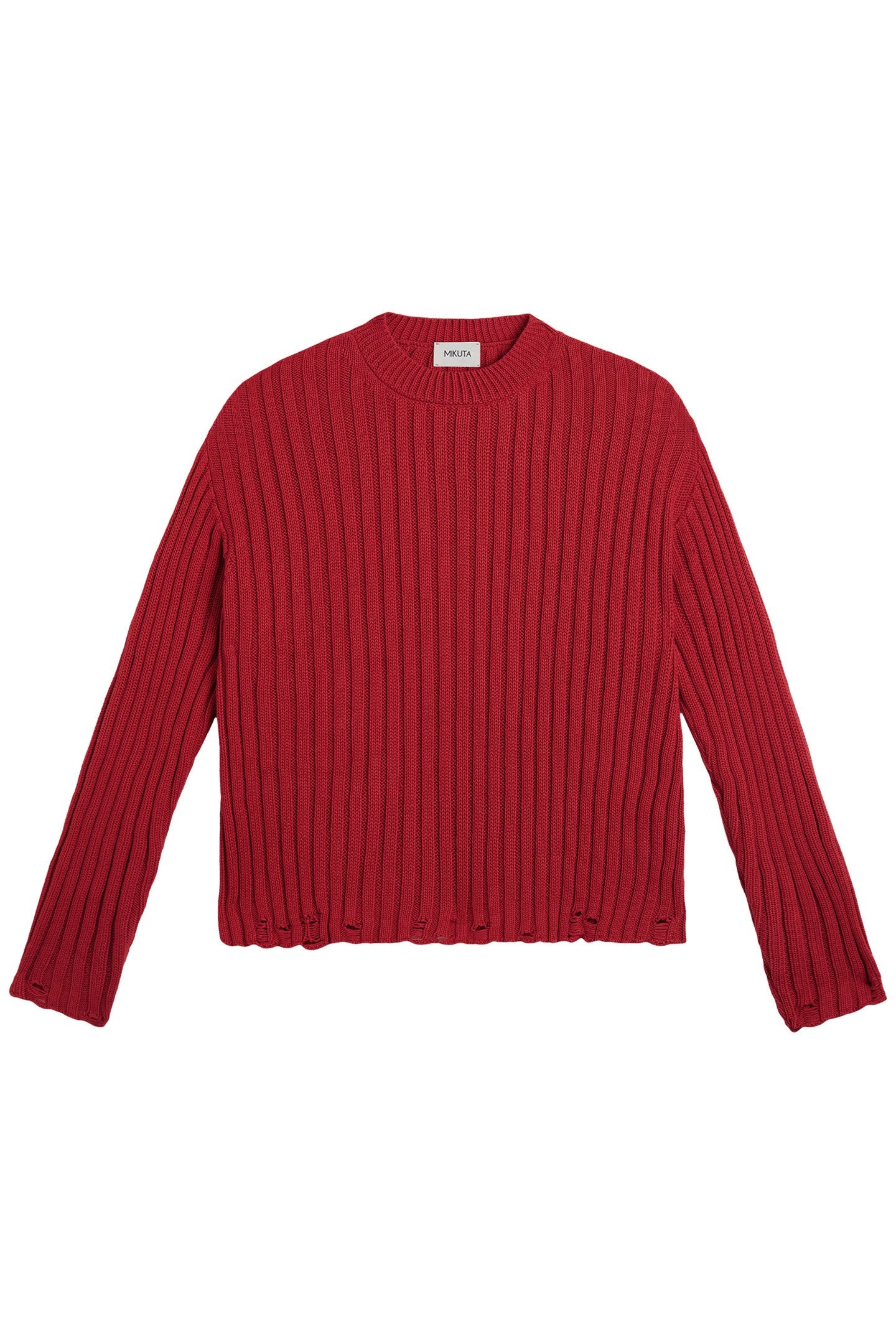 THE RED DESTROYED KNITTED SWEATER 3