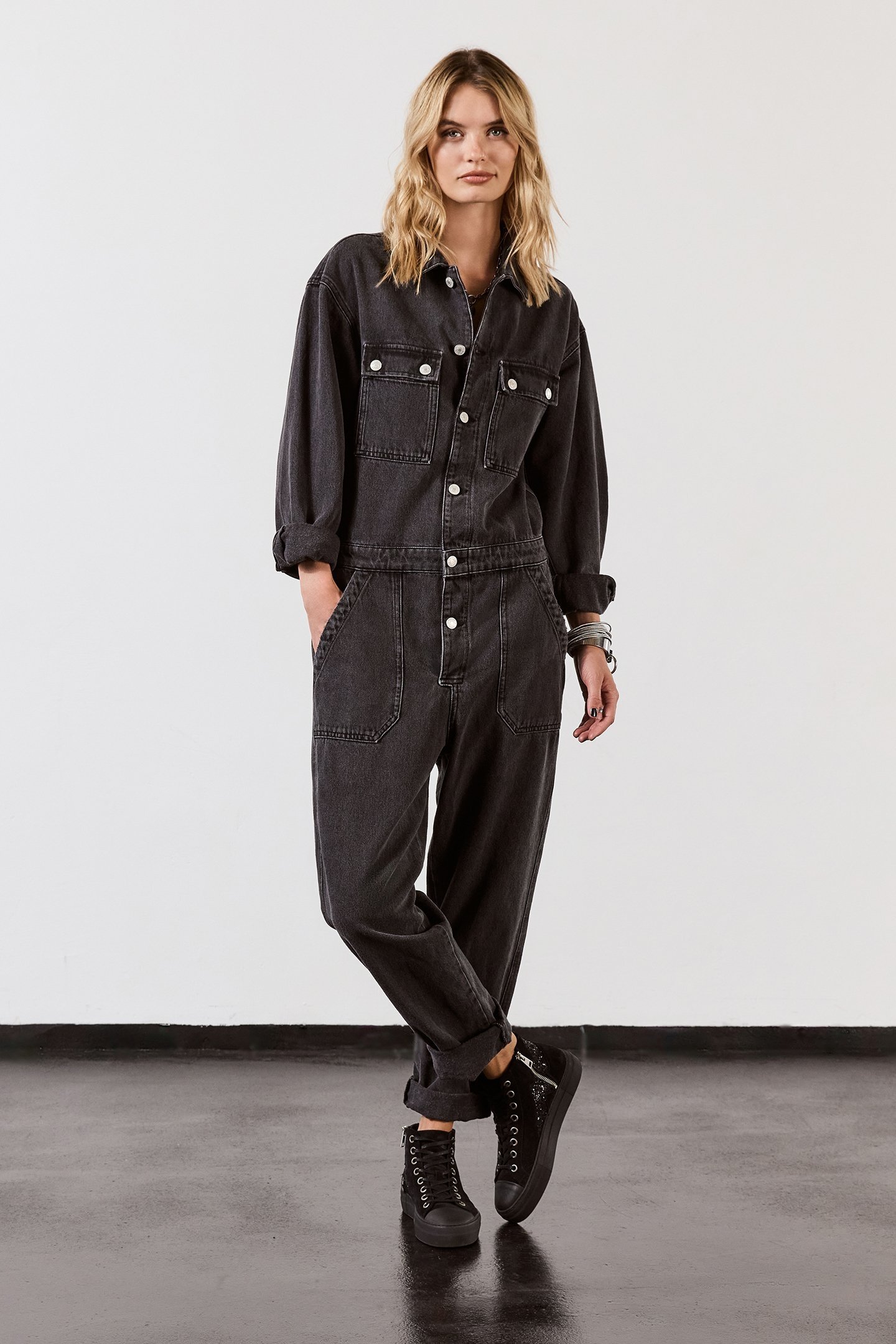 THE BLACK DENIM JUMPSUIT 1