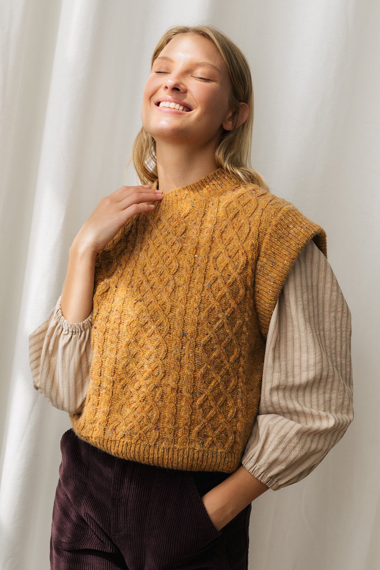 ANNALONG KNIT MUSTARD 1