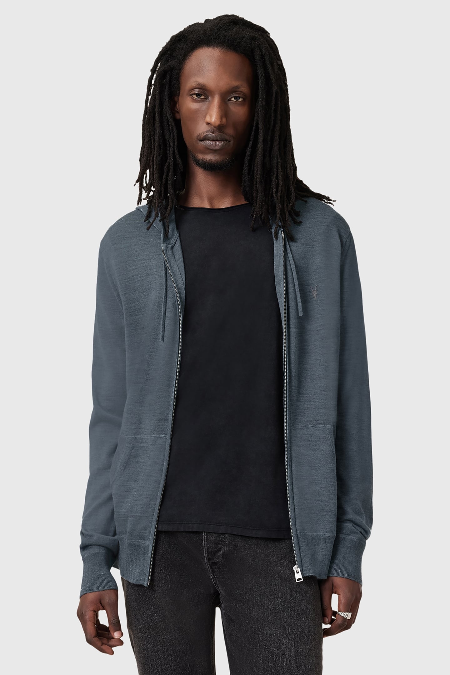 MODE MERINO ZIP HOOD PITCHED BLUE 3