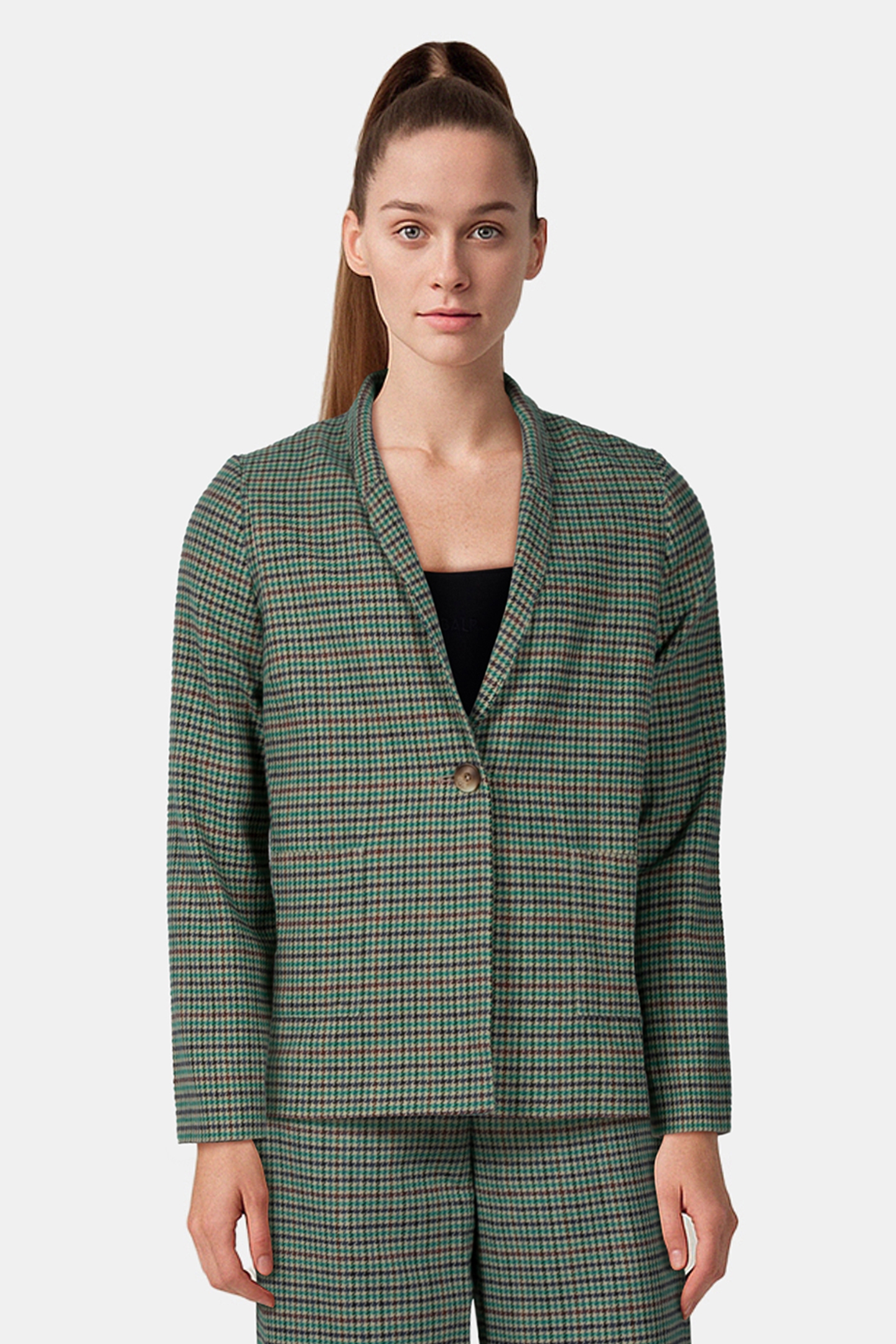 CHECKED BLAZER 2 BUTTONS MULTI 2