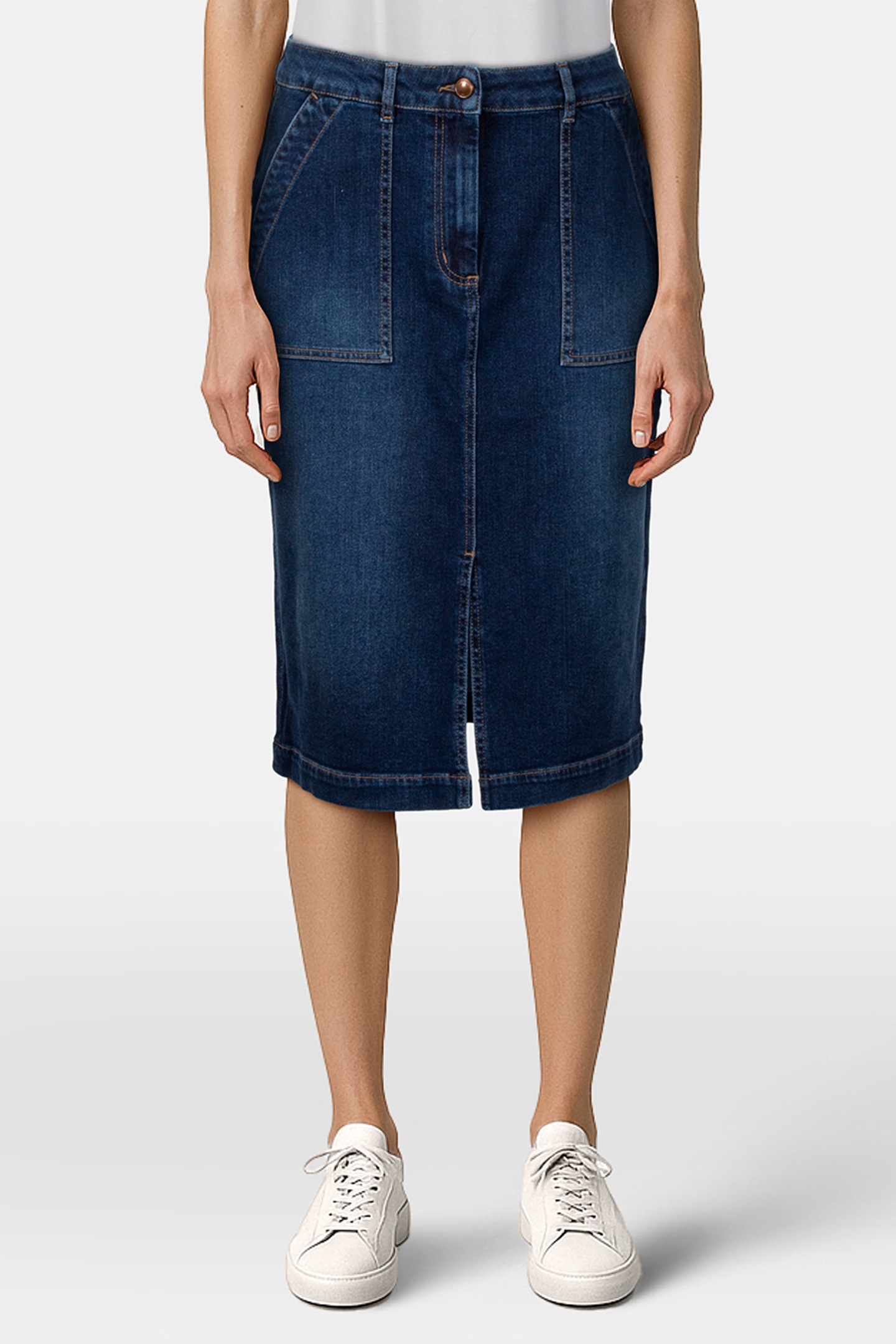 JEANS SKIRT FRONT SLIT DENIM 1