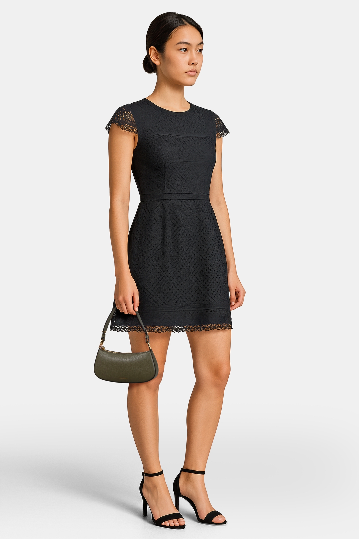 MINI SHOULDER BAG IN GRAINED LEATHER IN LAUREL GREEN 1