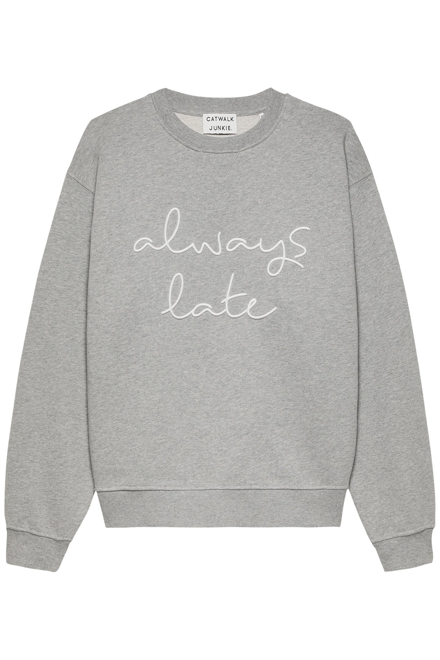 ALWAYS LATE SWEATER GREY MELANGE 4
