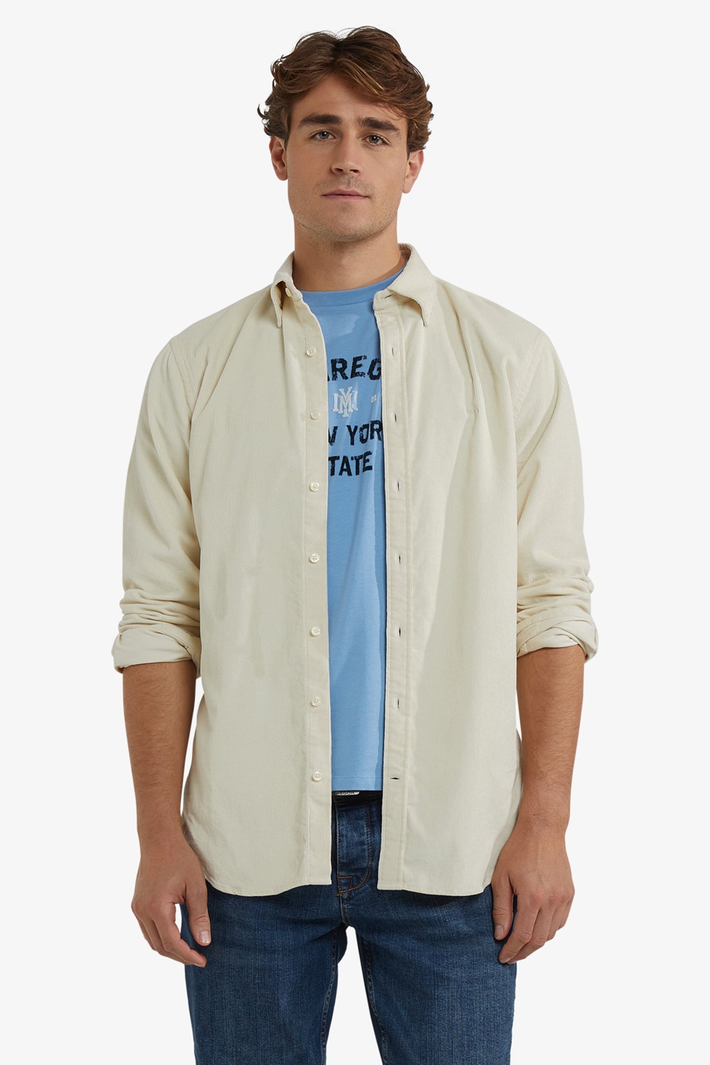 CORDUROY SHIRT OFF WHITE 1