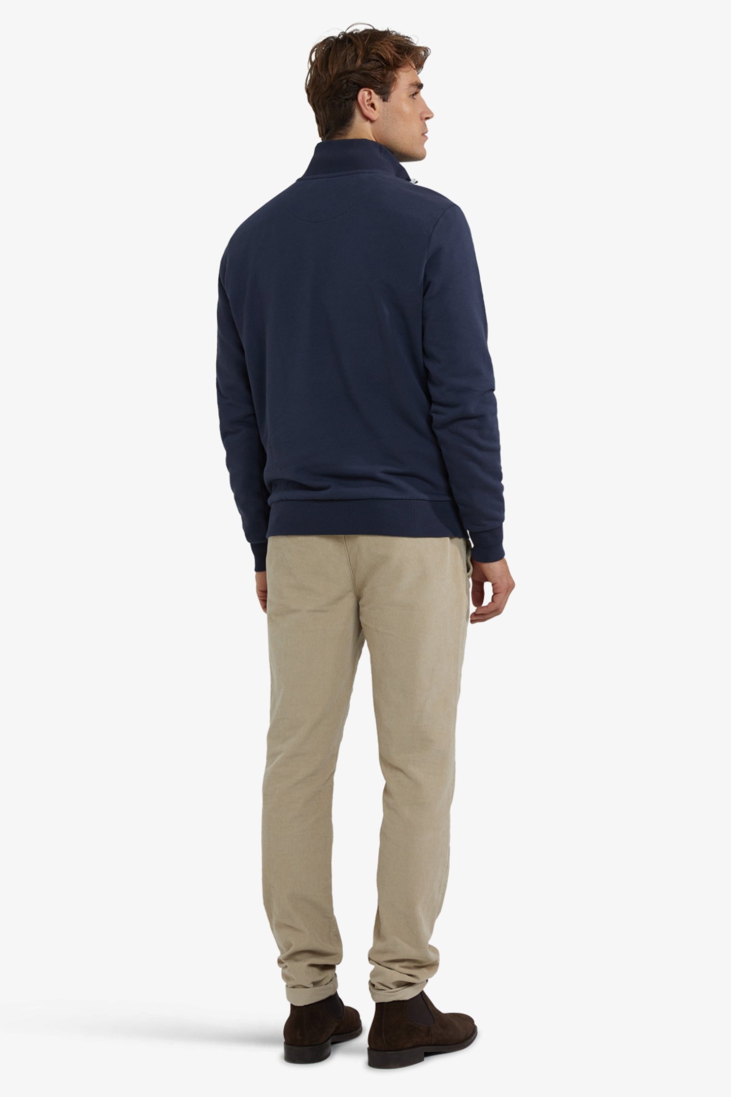 ZIP MOCK SWEATSHIRT NAVY 3