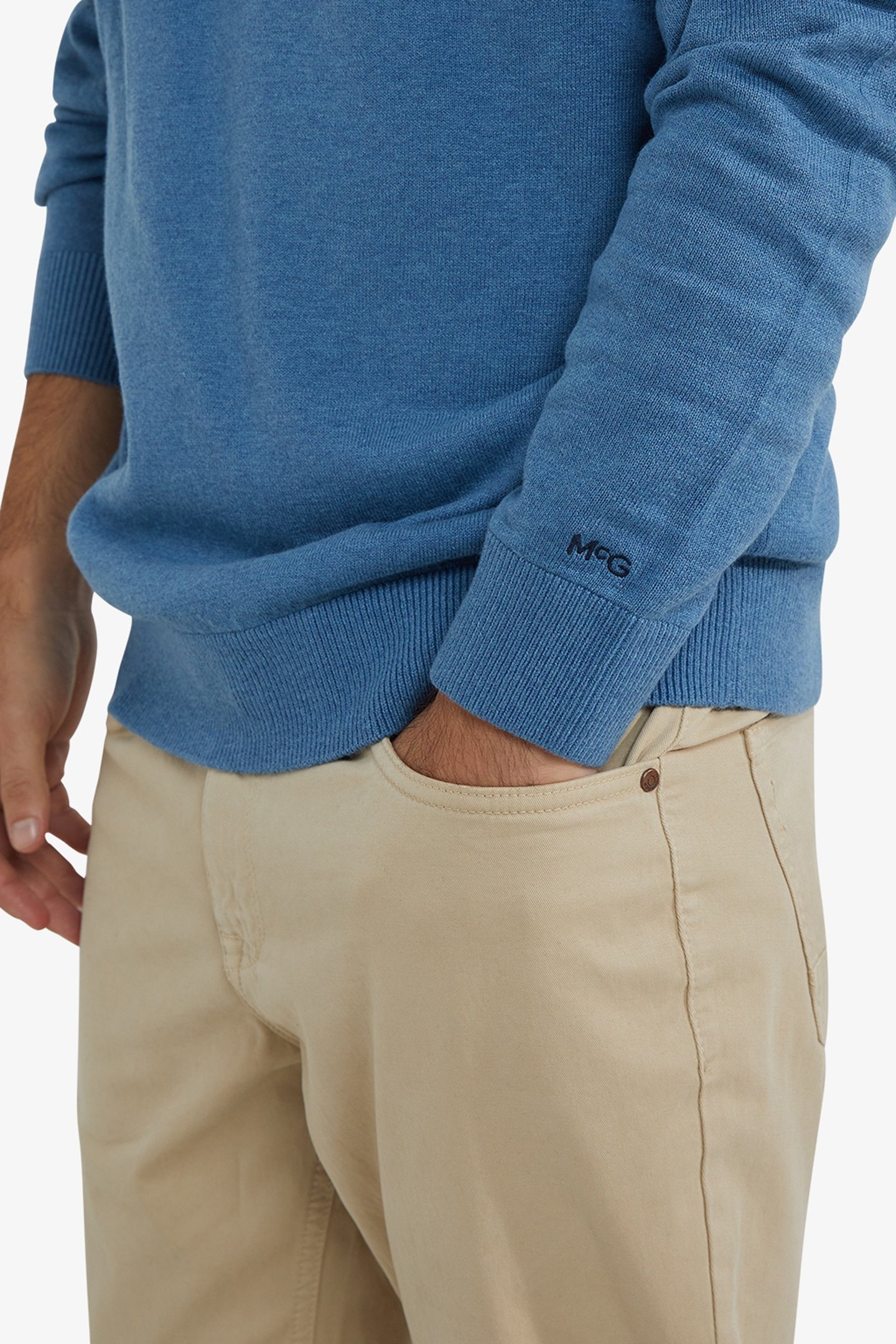 C-NECK SWEATER WORKER BLUE 4