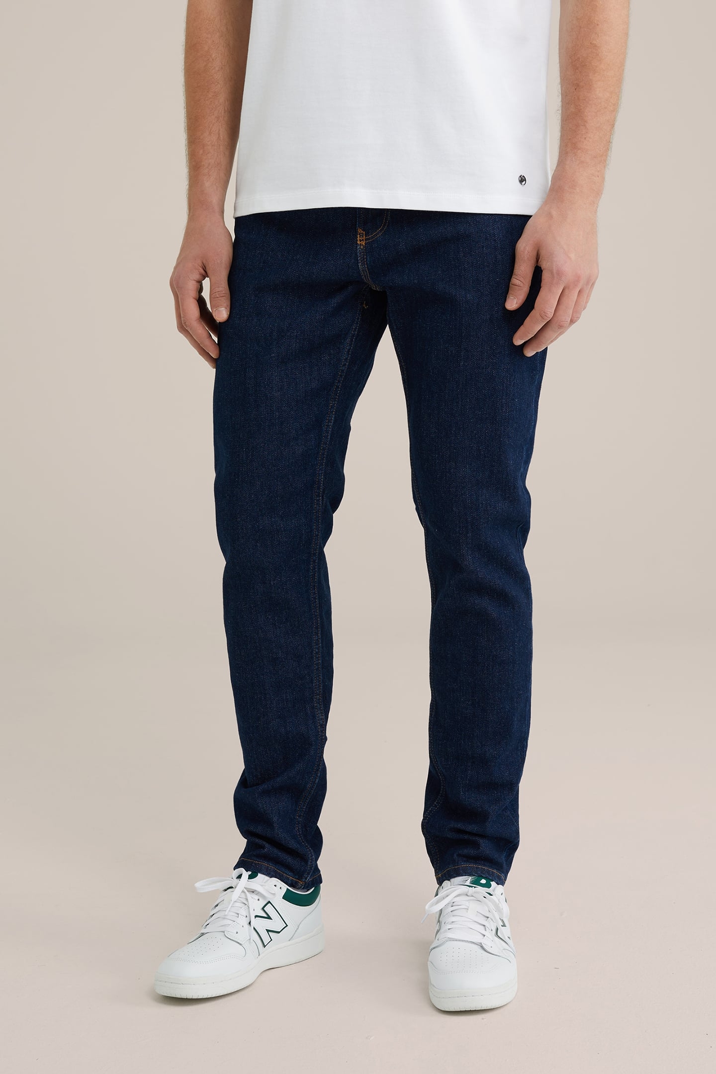 5-POCKET MID WAIST DARK BLUE 1