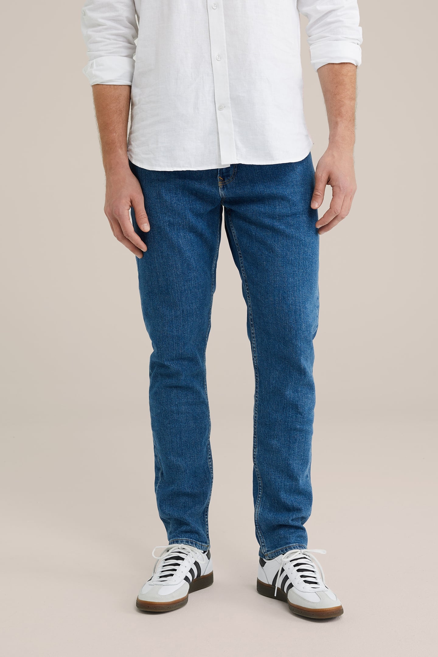 5-POCKET MID WAIST DARK BLUE 1