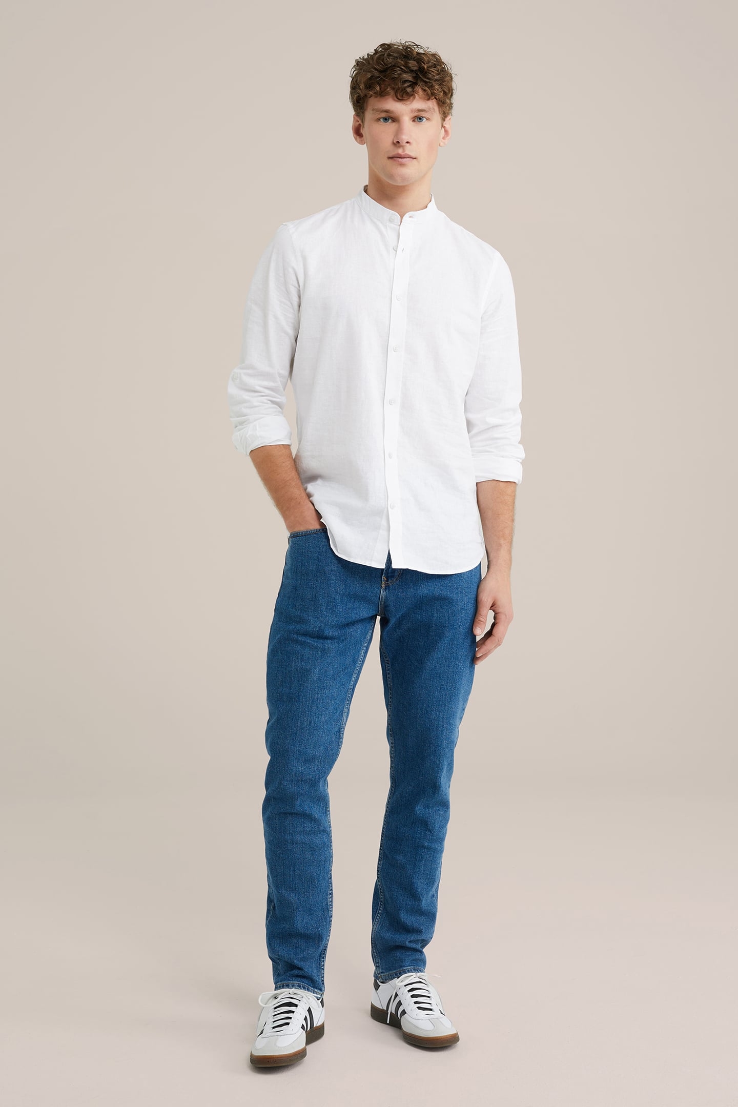 5-POCKET MID WAIST DARK BLUE 3