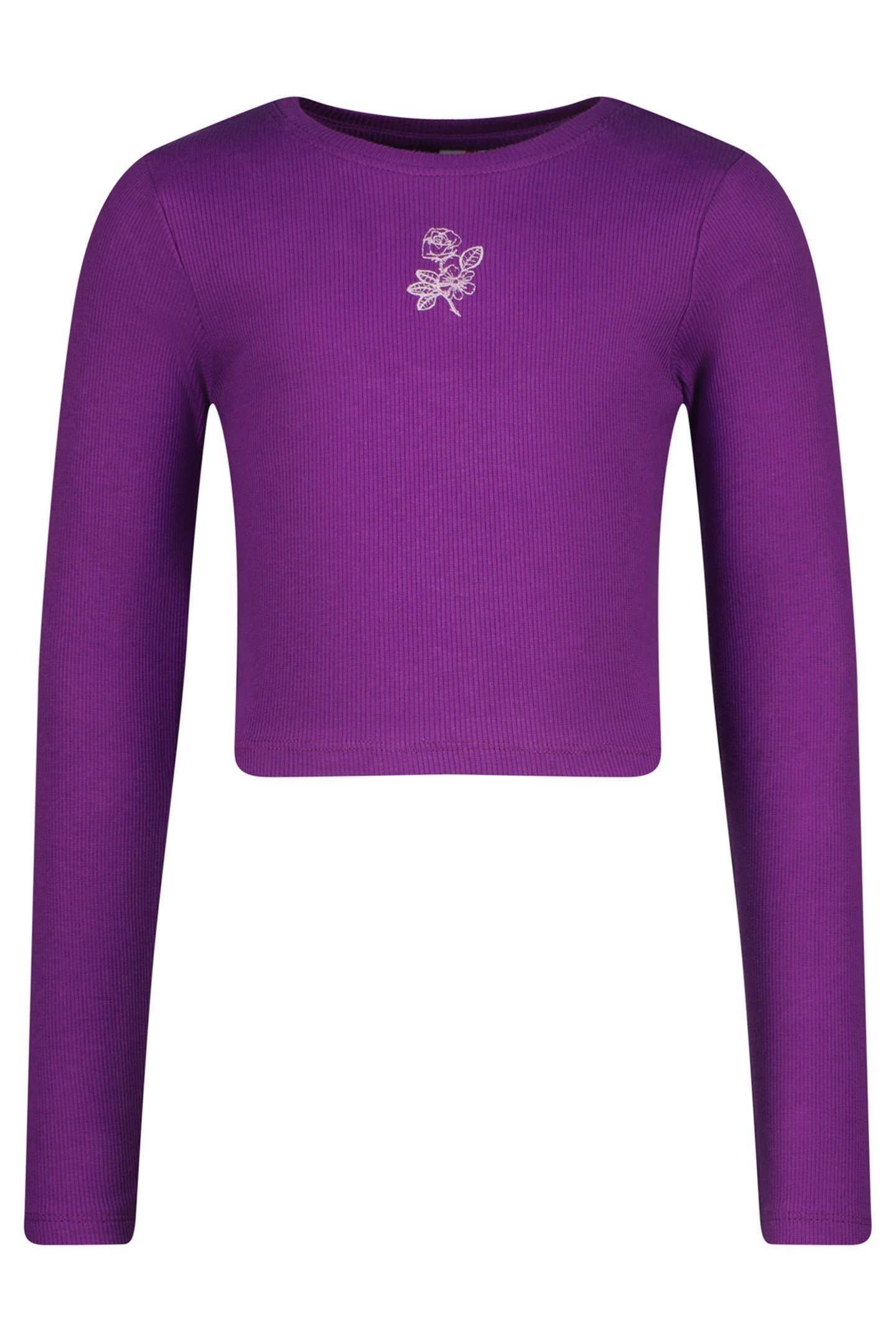 GIRLS G-BASIC-CROP RIB LONGSLEEVE T-SHIRT ULTRA PURPLE 1