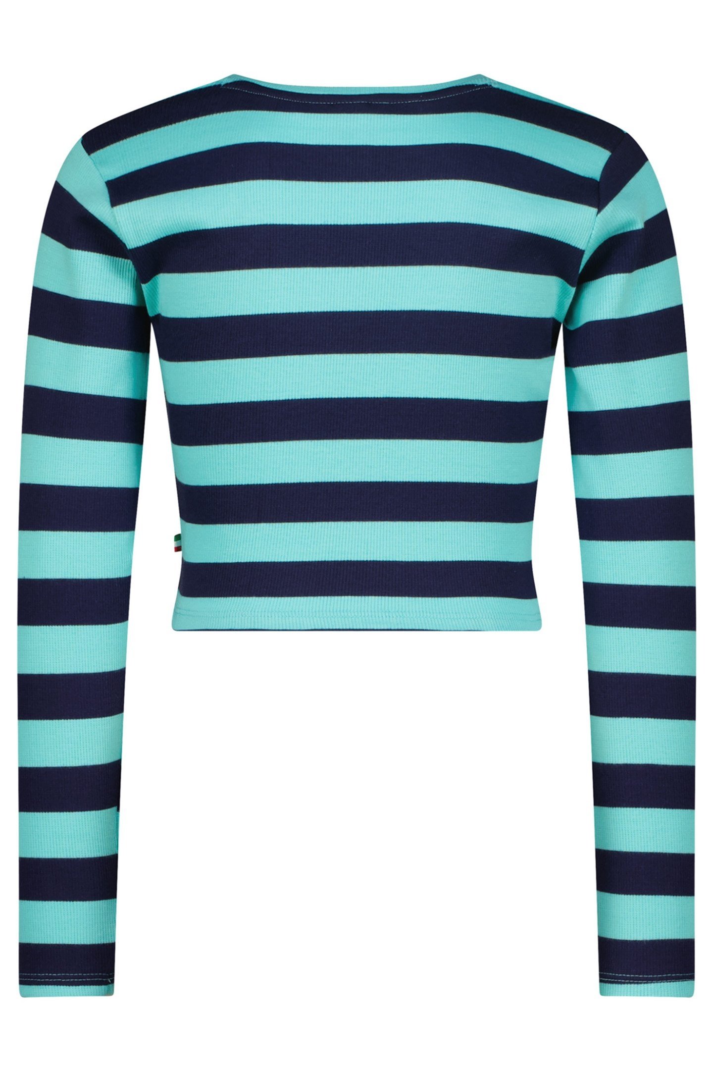 GIRLS G-BASIC-CROP RIB STRIPE T-SHIRT ARTIC BLUE 2