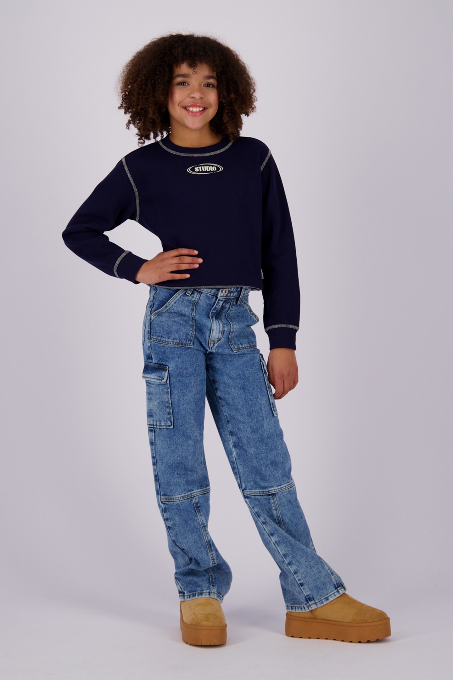 GIRLS NATASJA SWEATER DEEP DARK BLUE 6