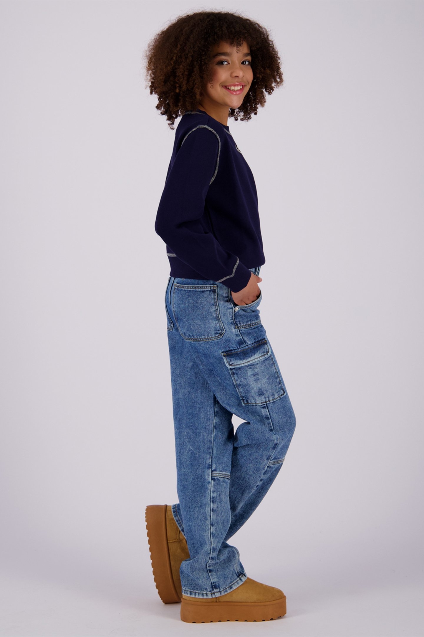 GIRLS NATASJA SWEATER DEEP DARK BLUE 5