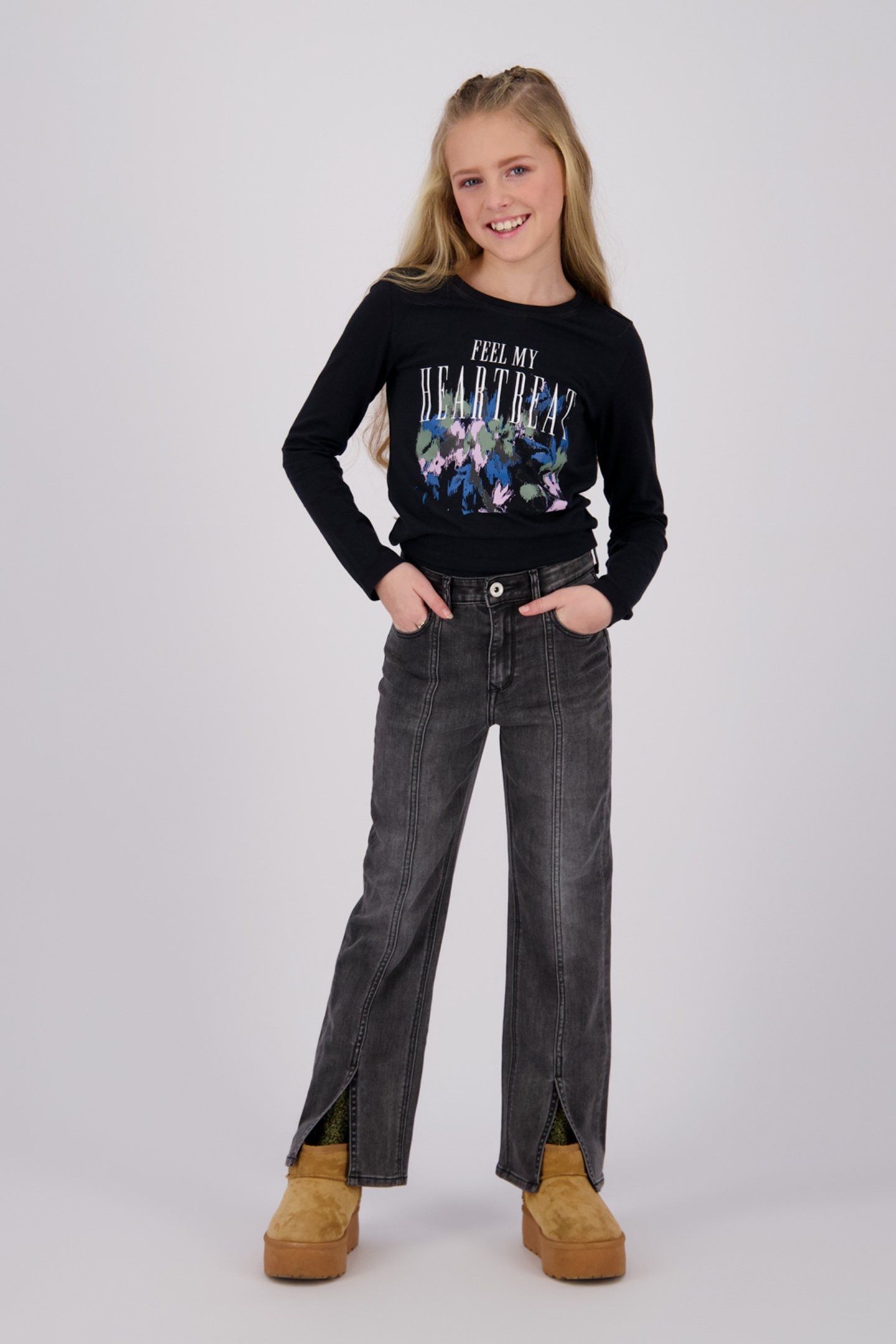 GIRLS JASMINE T-SHIRT DEEP BLACK 1