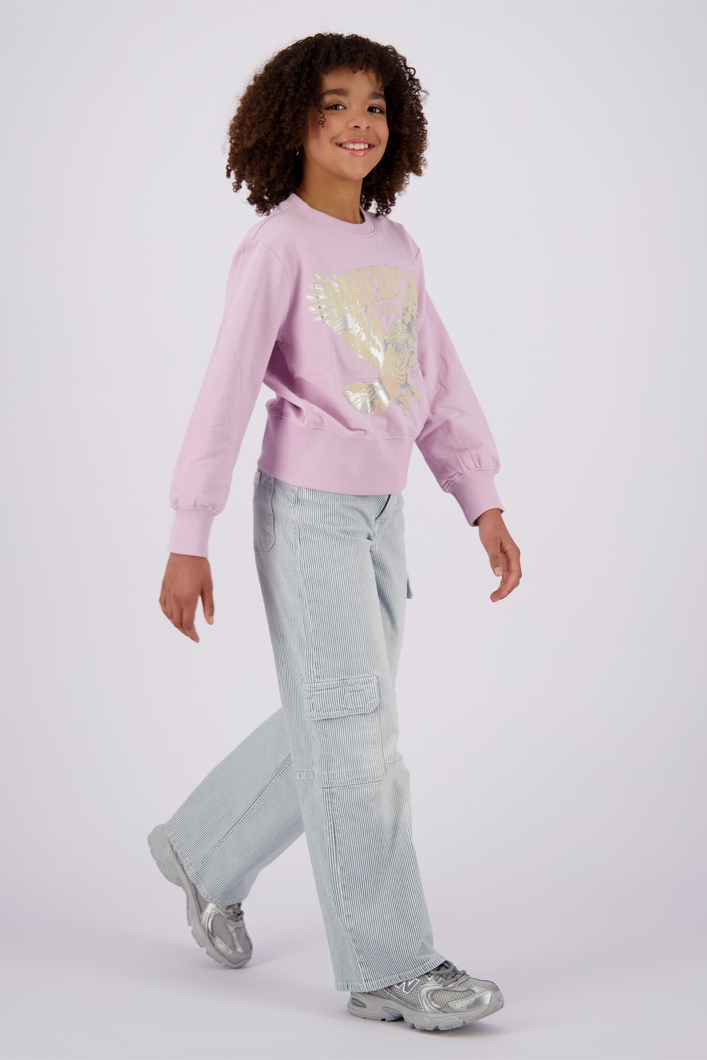 GIRLS NYDRA SWEATER GREY LILAC 5
