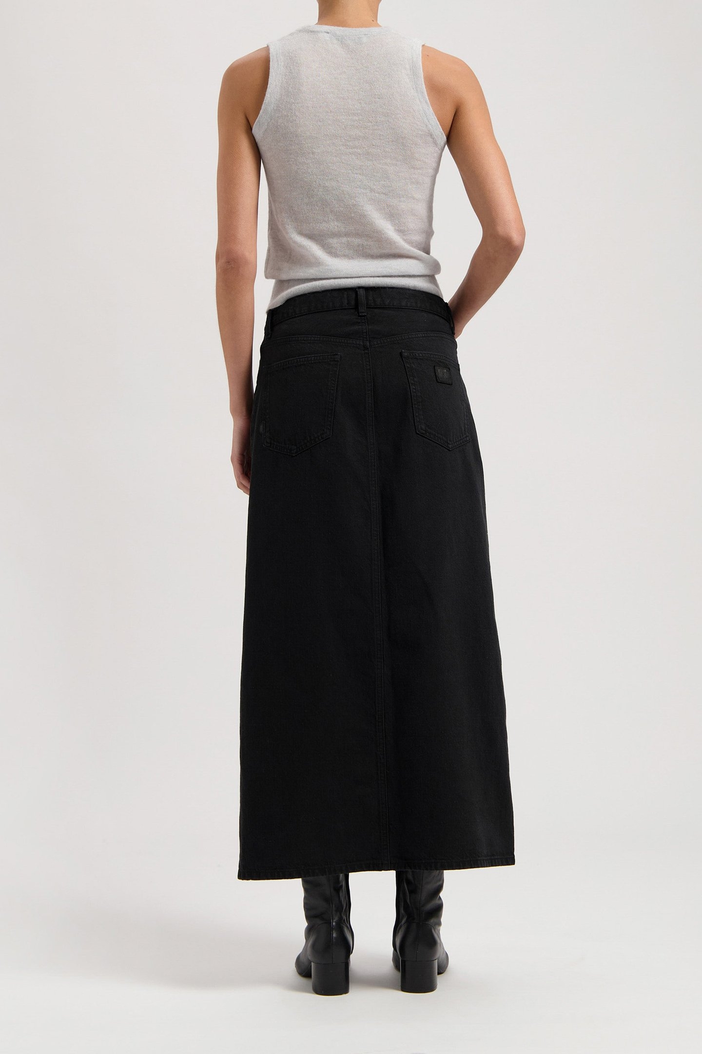 LENA LONG SKIRT NERO NERO 4
