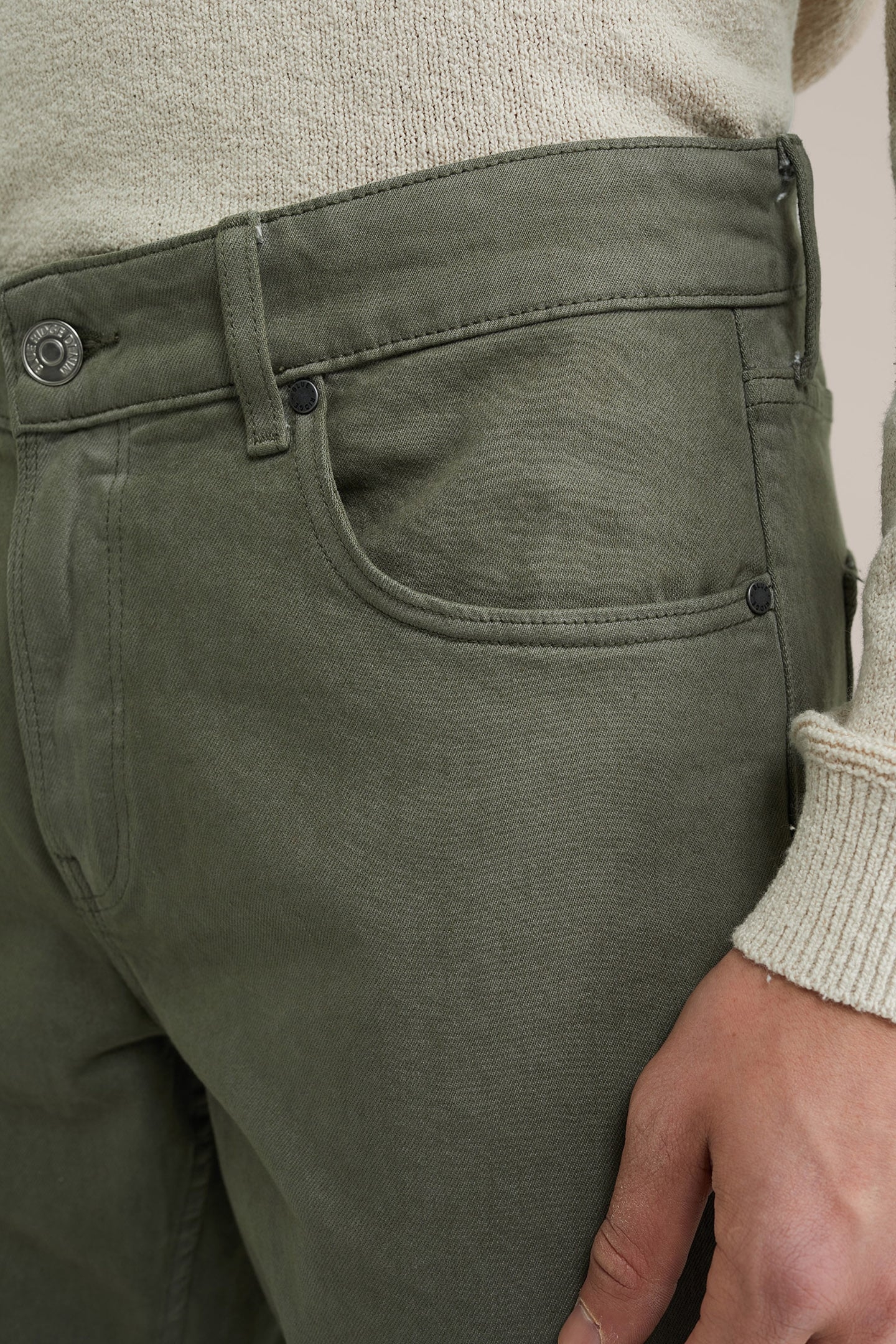 5-POCKET MID WAIST OLIVE GREEN 5