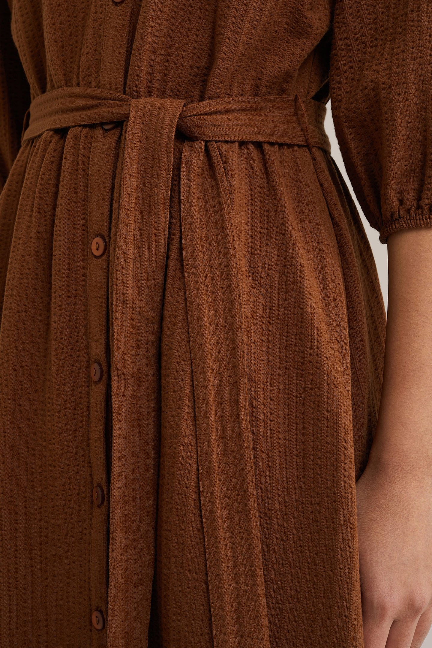 DRESS MIDI DARK BROWN 5