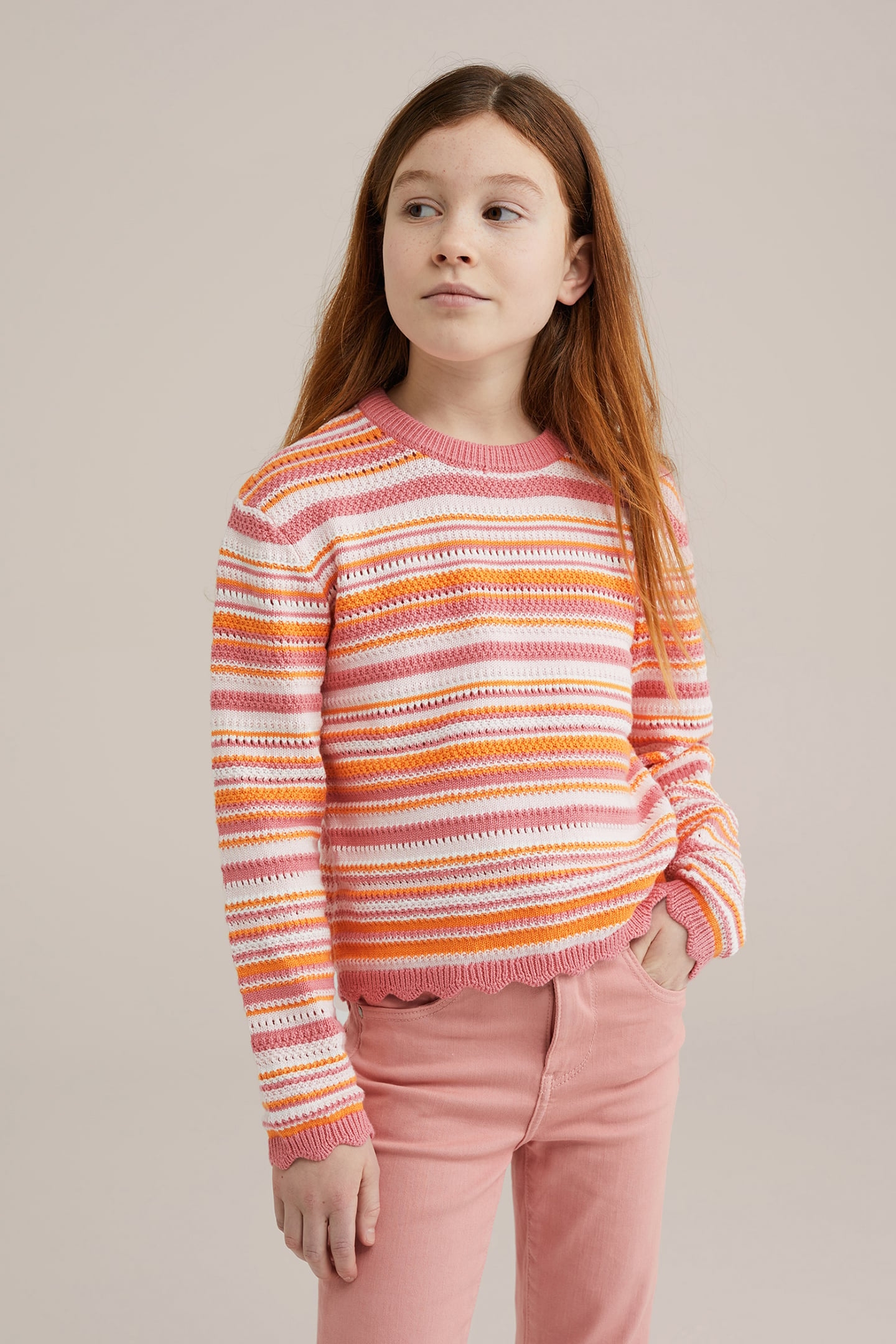 KNITTED PULLOVER PINK 1