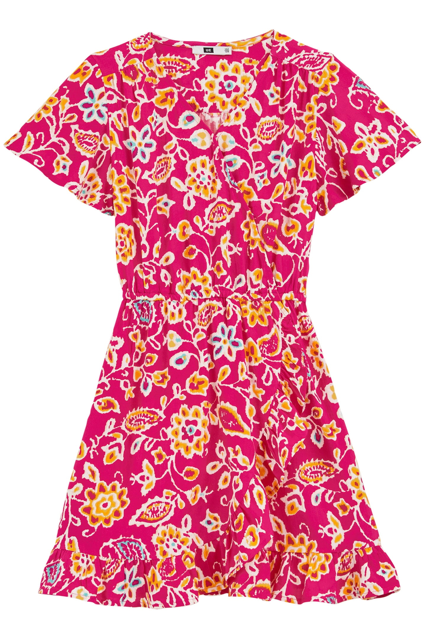 DRESS MID LENGTH BRIGHT PINK 3