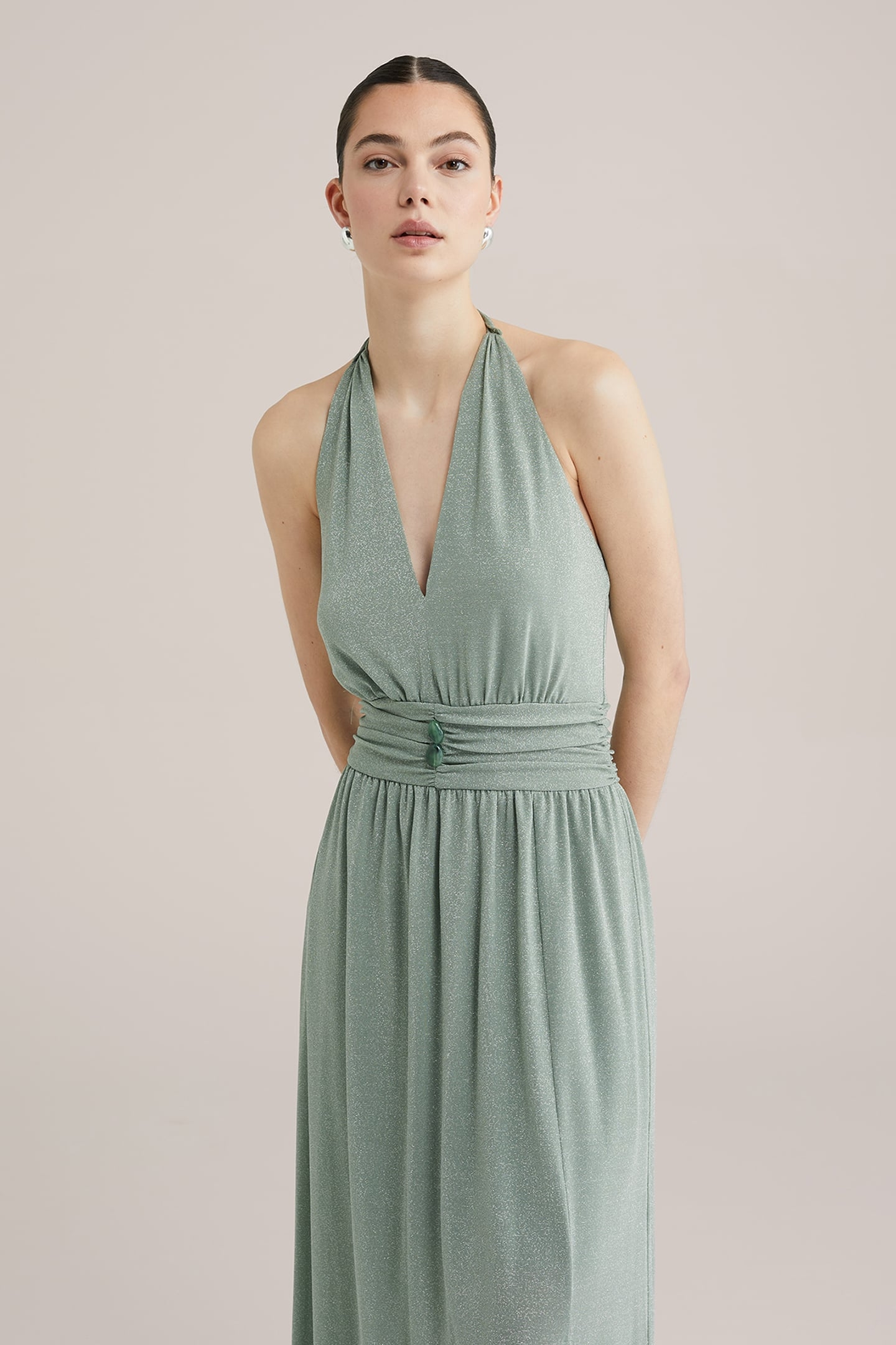 DRESS MAXI LENGTH LIGHT GREEN 4