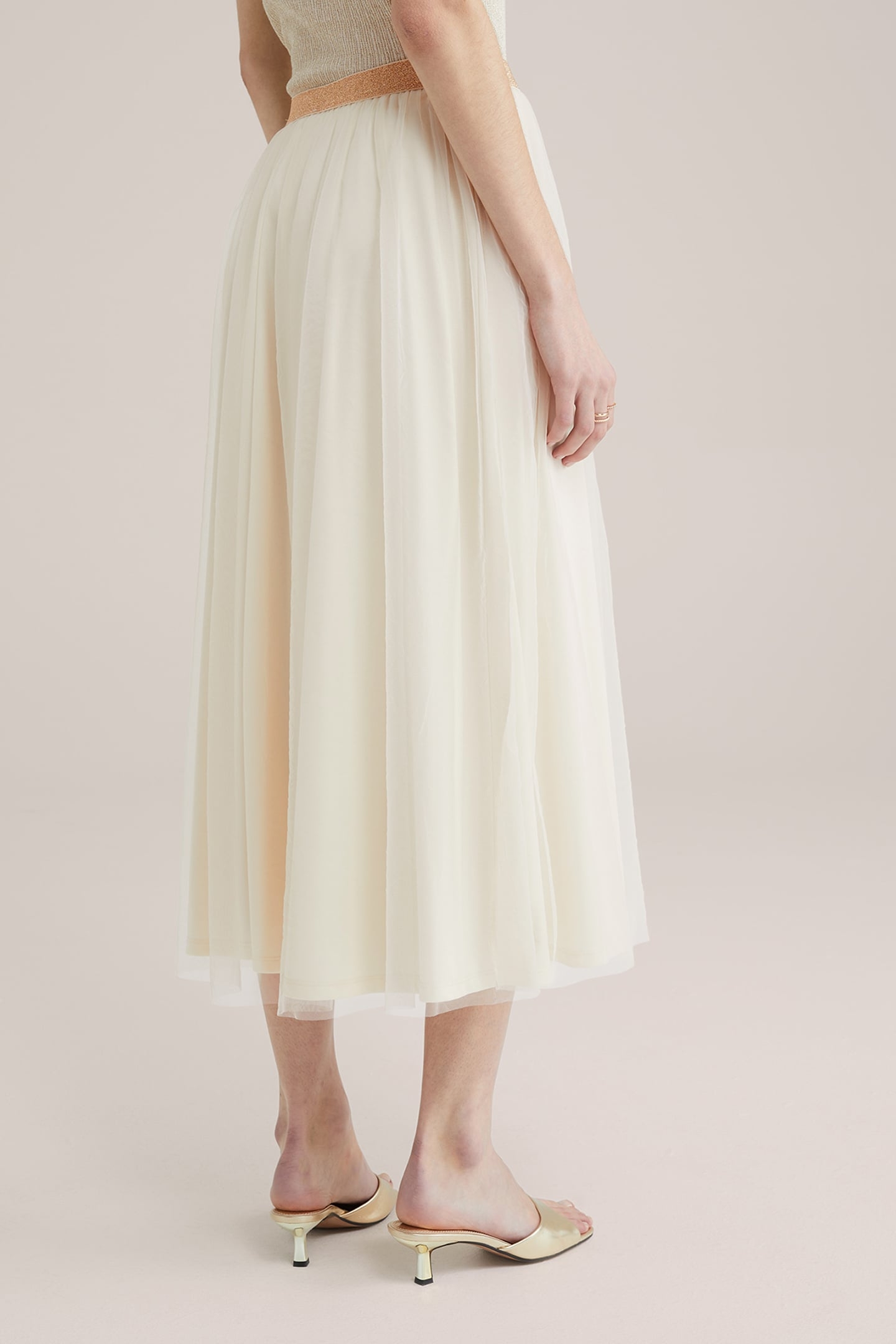 SKIRT MEDIUM LENGTH GOLD 2