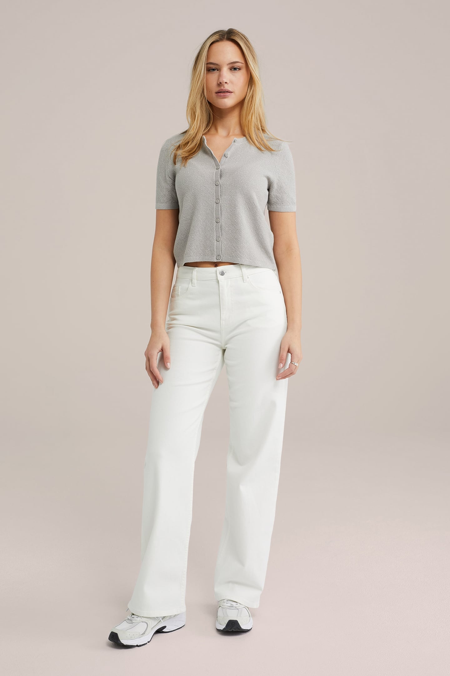 KNITTED CARDIGAN LIGHT GREY 3