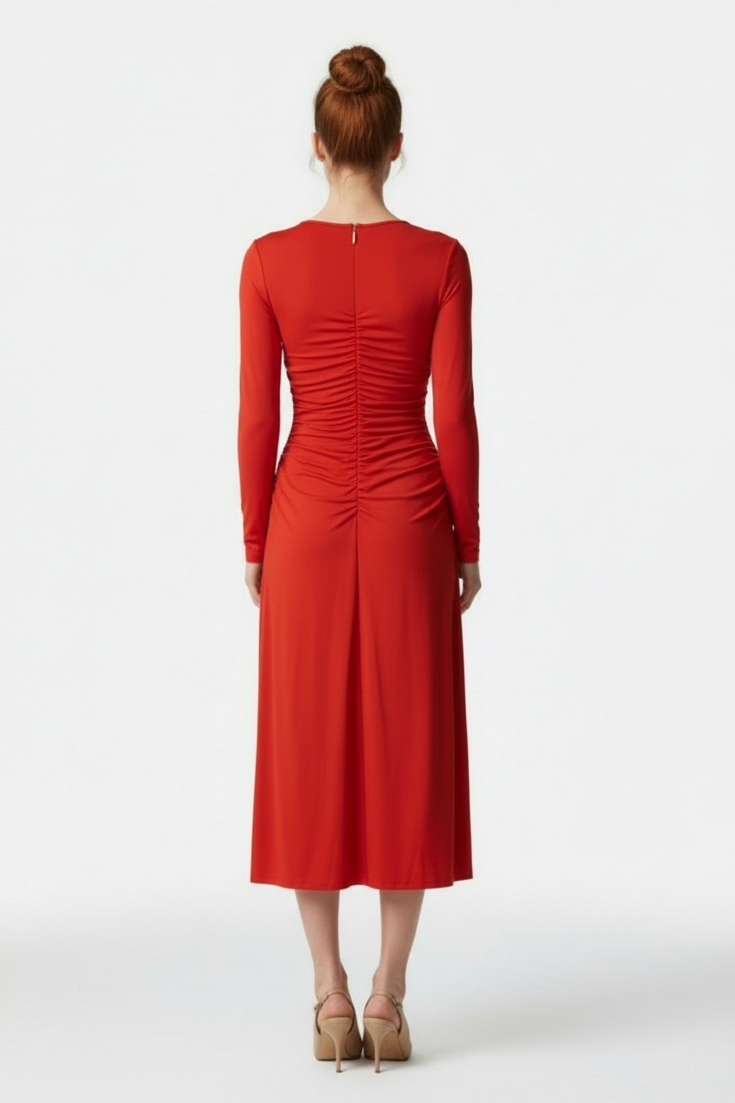 LS CF RUCH MIDI DRESS BRT TRRACTTA 4