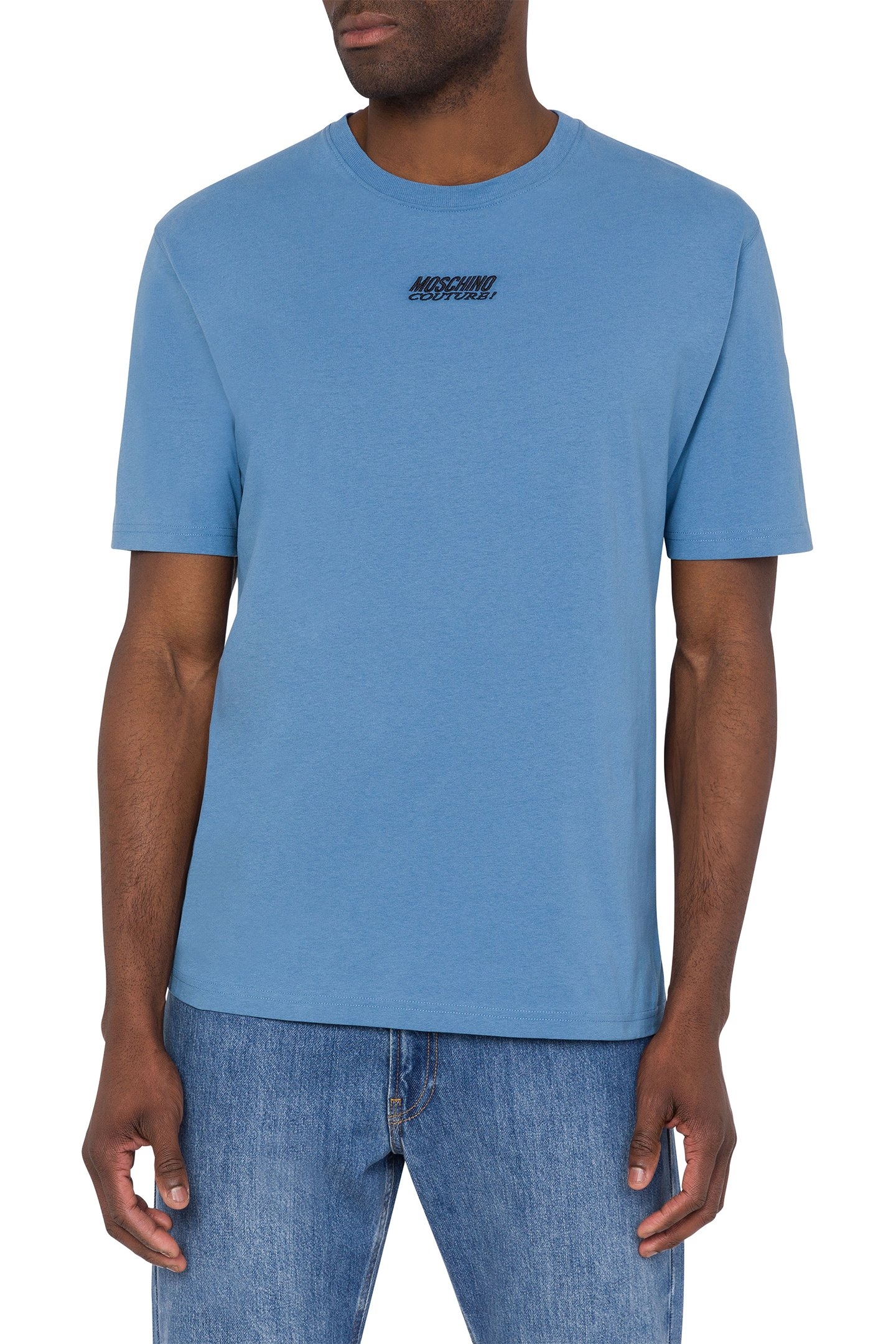 T-SHIRT LOGO EMBROIDERY BLUE 1