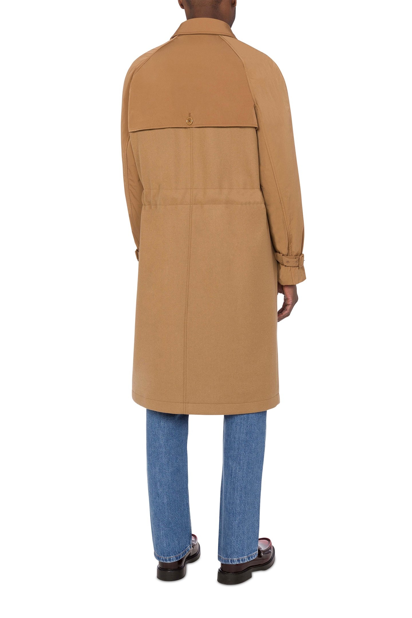 WOOL AND NYLON CLOTH COAT BROWN 2