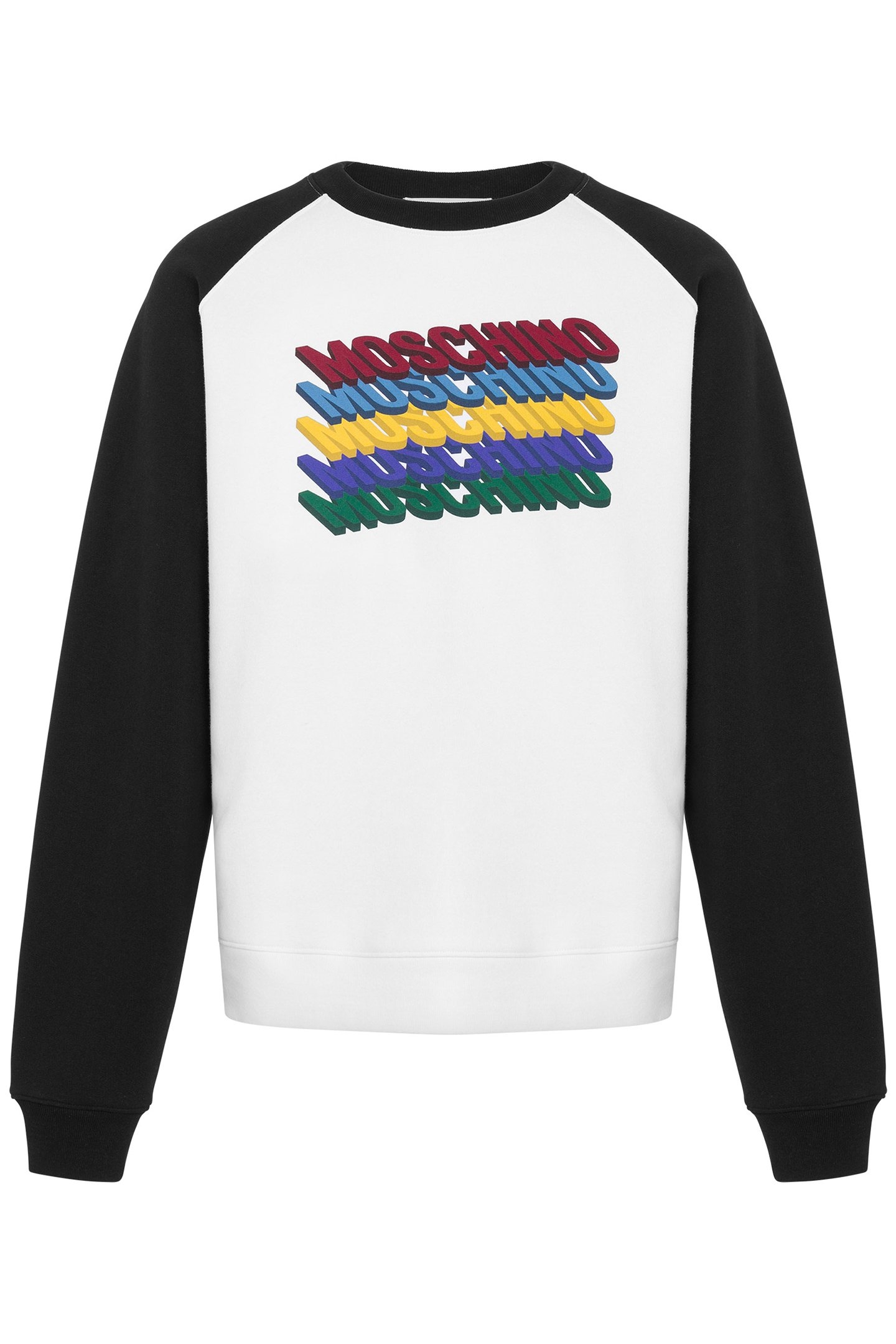 WHITE AND BLACK SWEATSHIRT WITH PRINT WHITE 1