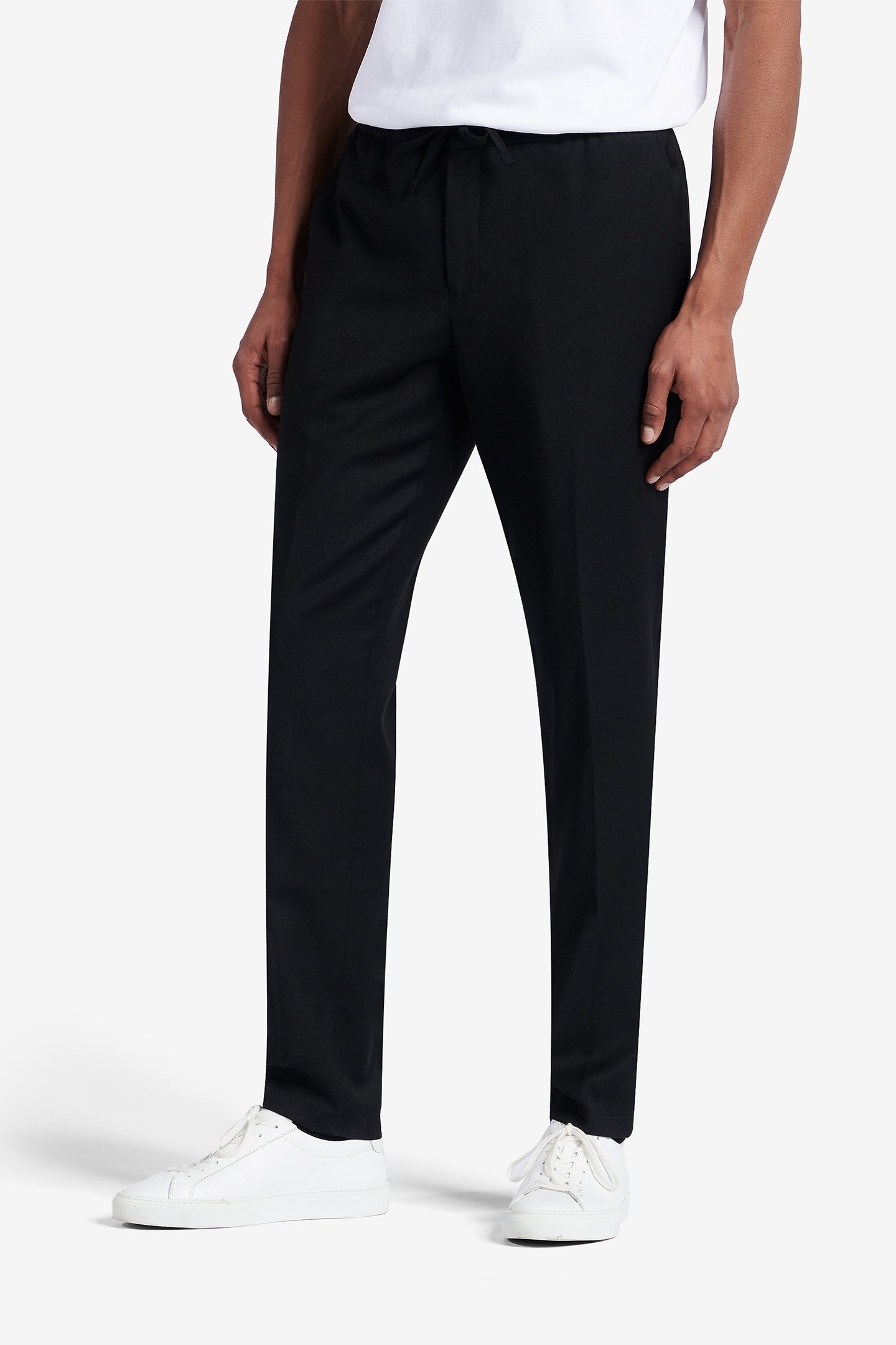 MONTREAL WASHABLE FLANNEL WOOL-STRETCH BLACK 1